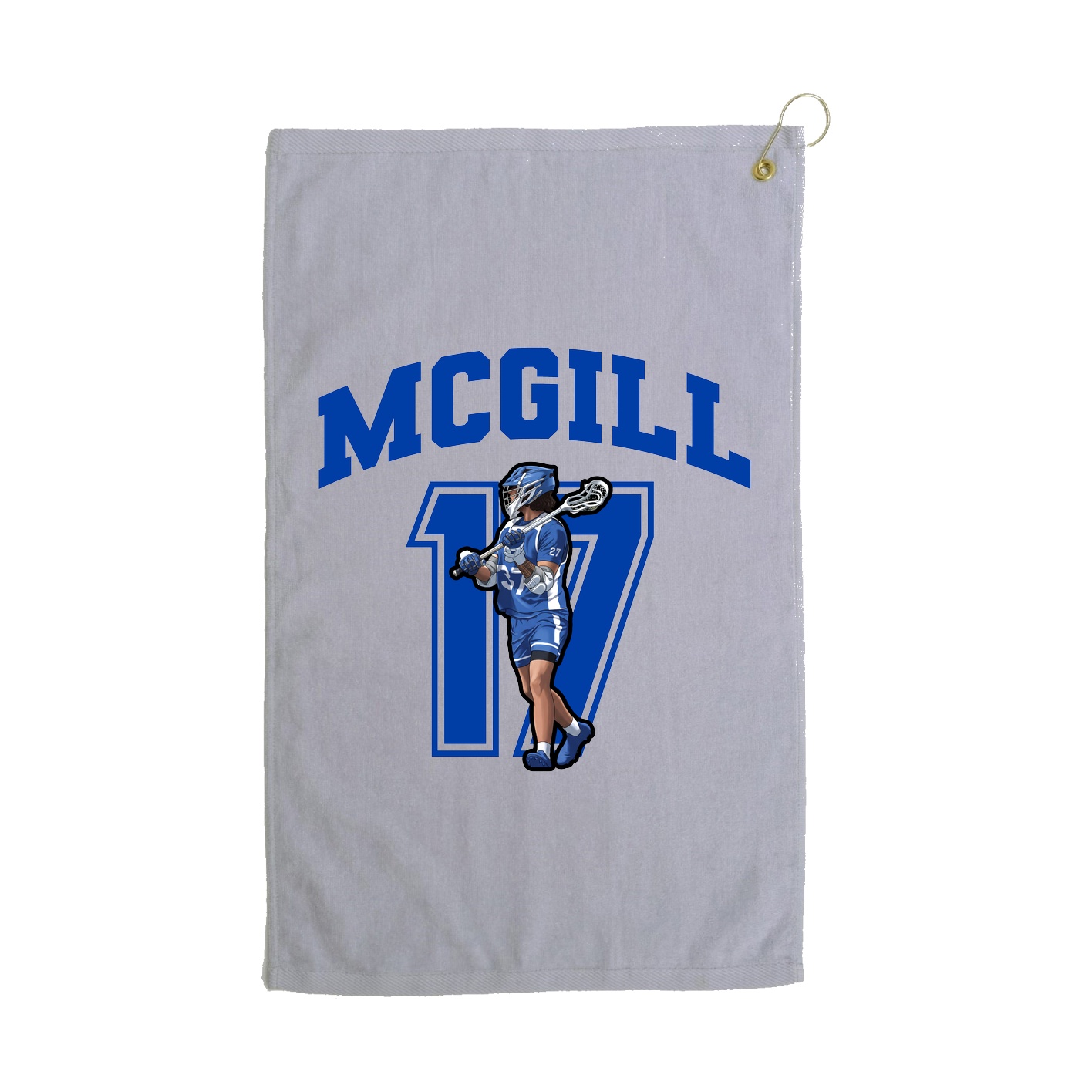 Golf Towel — Number in Grey