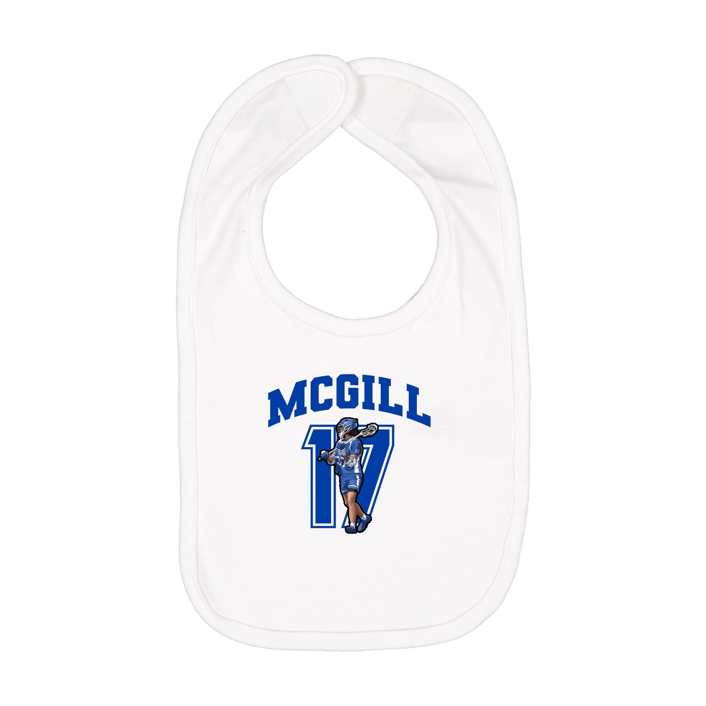 Infant Bib — Number in White