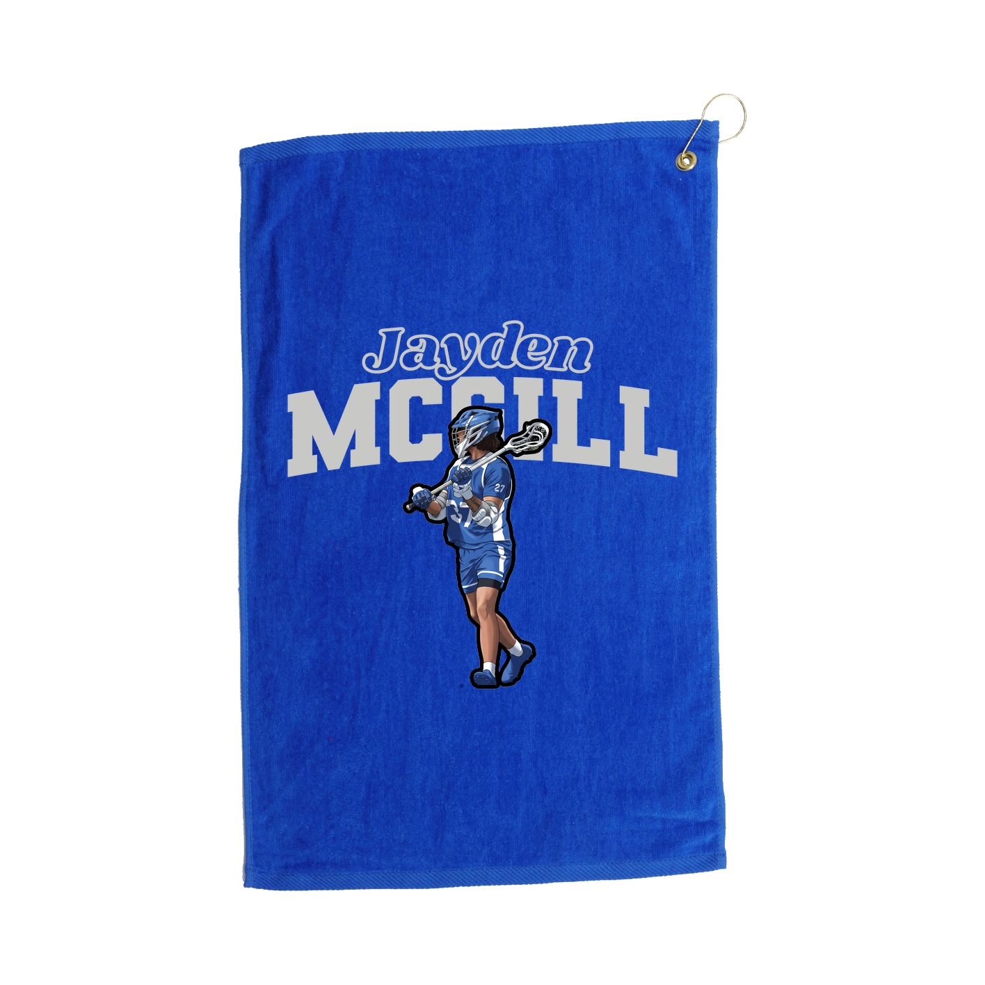 Golf Towel — Name Arch in Royal