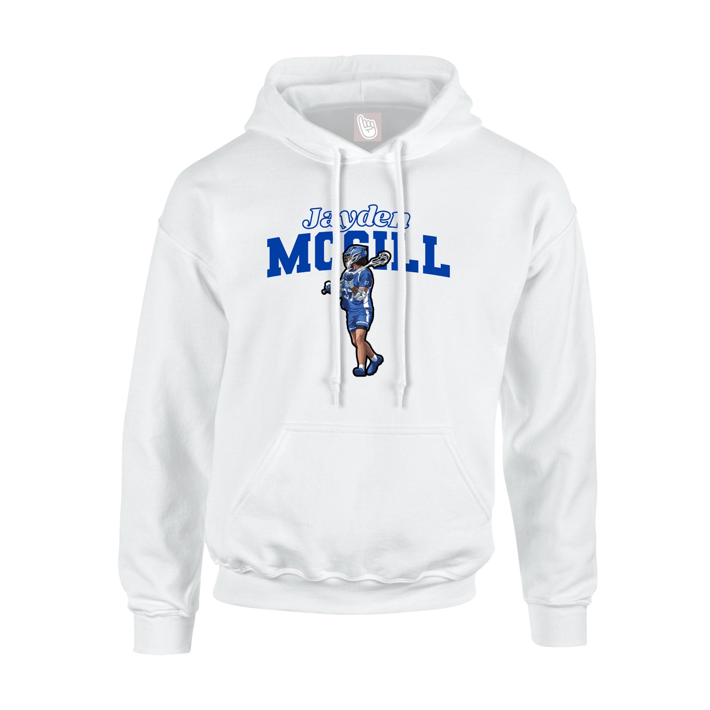 Hoodie — Name Arch in White
