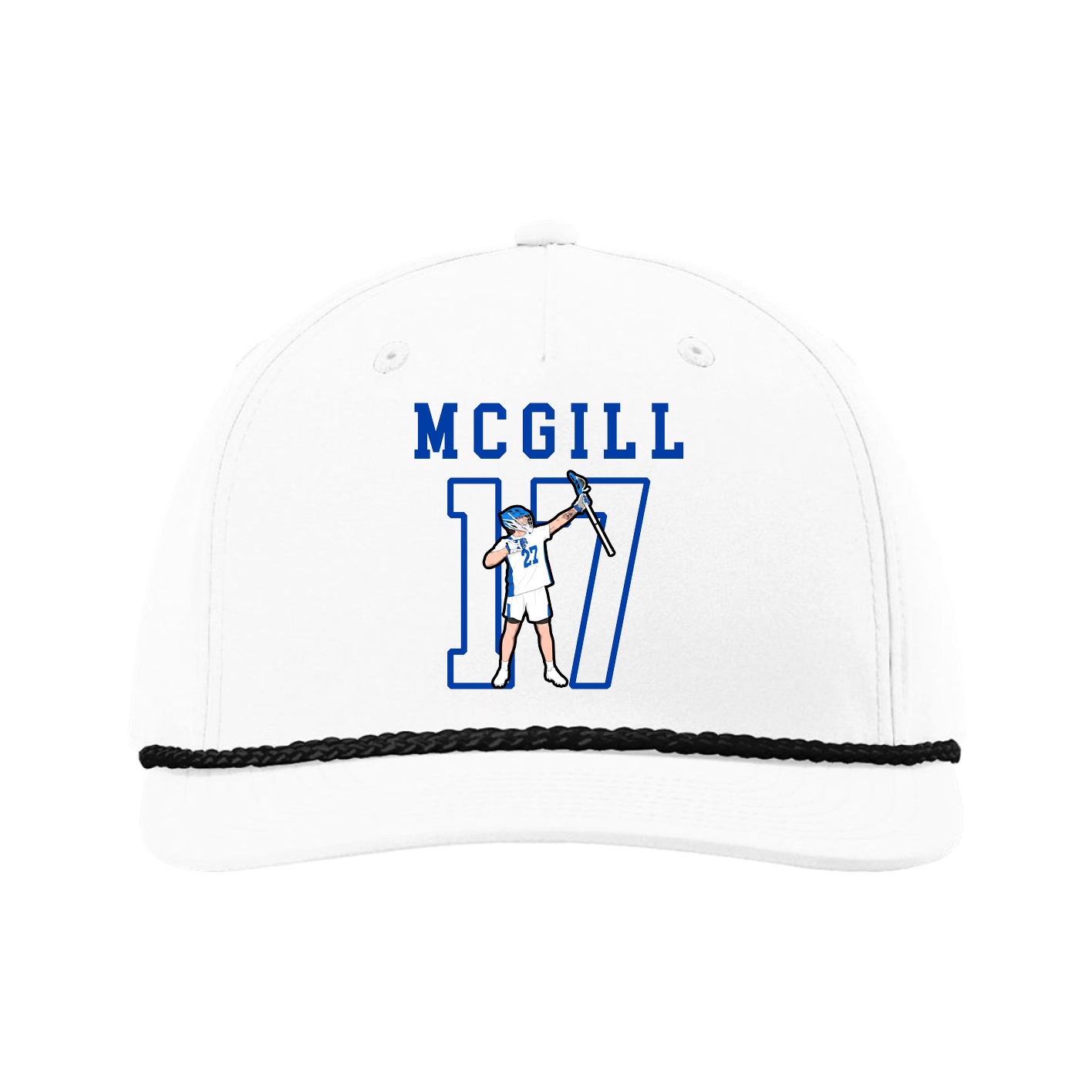 Five-Panel Classic Rope Cap — Shirsey in White