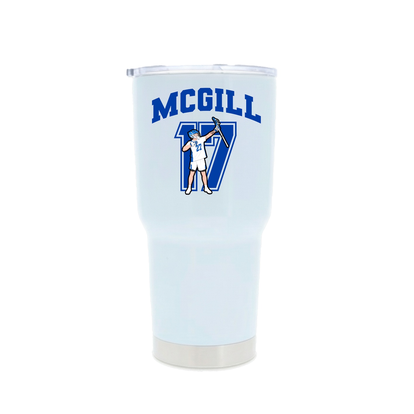30oz Stainless Steel Tumbler — Number in White