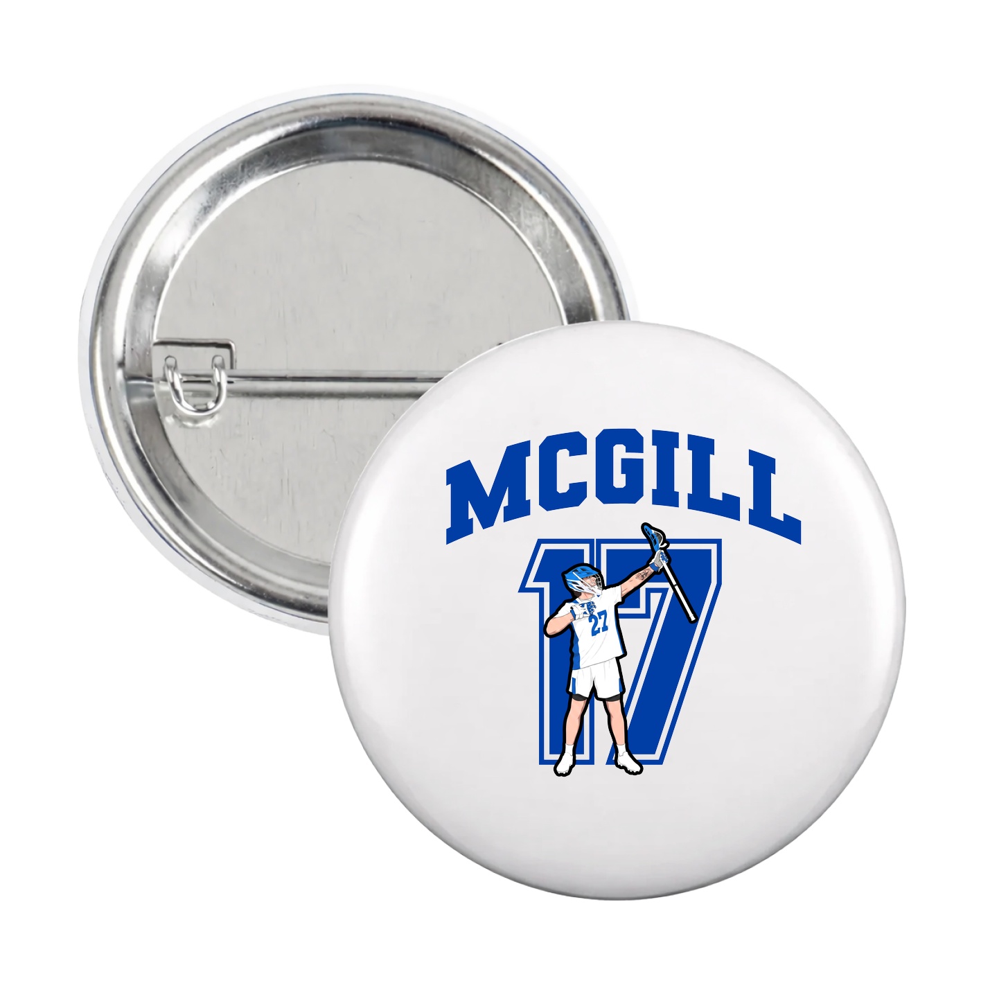 Game Day Button — Number in White
