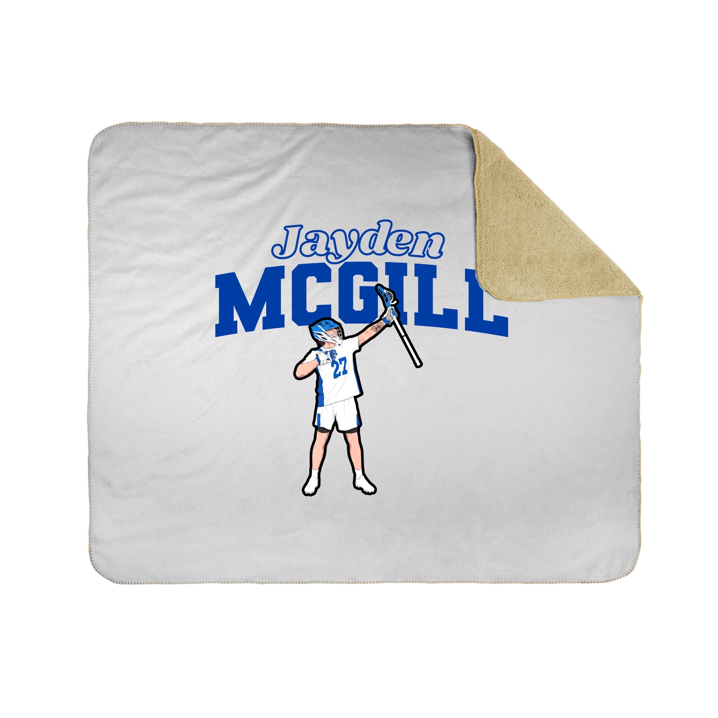 Throw Blanket — Name Arch in White
