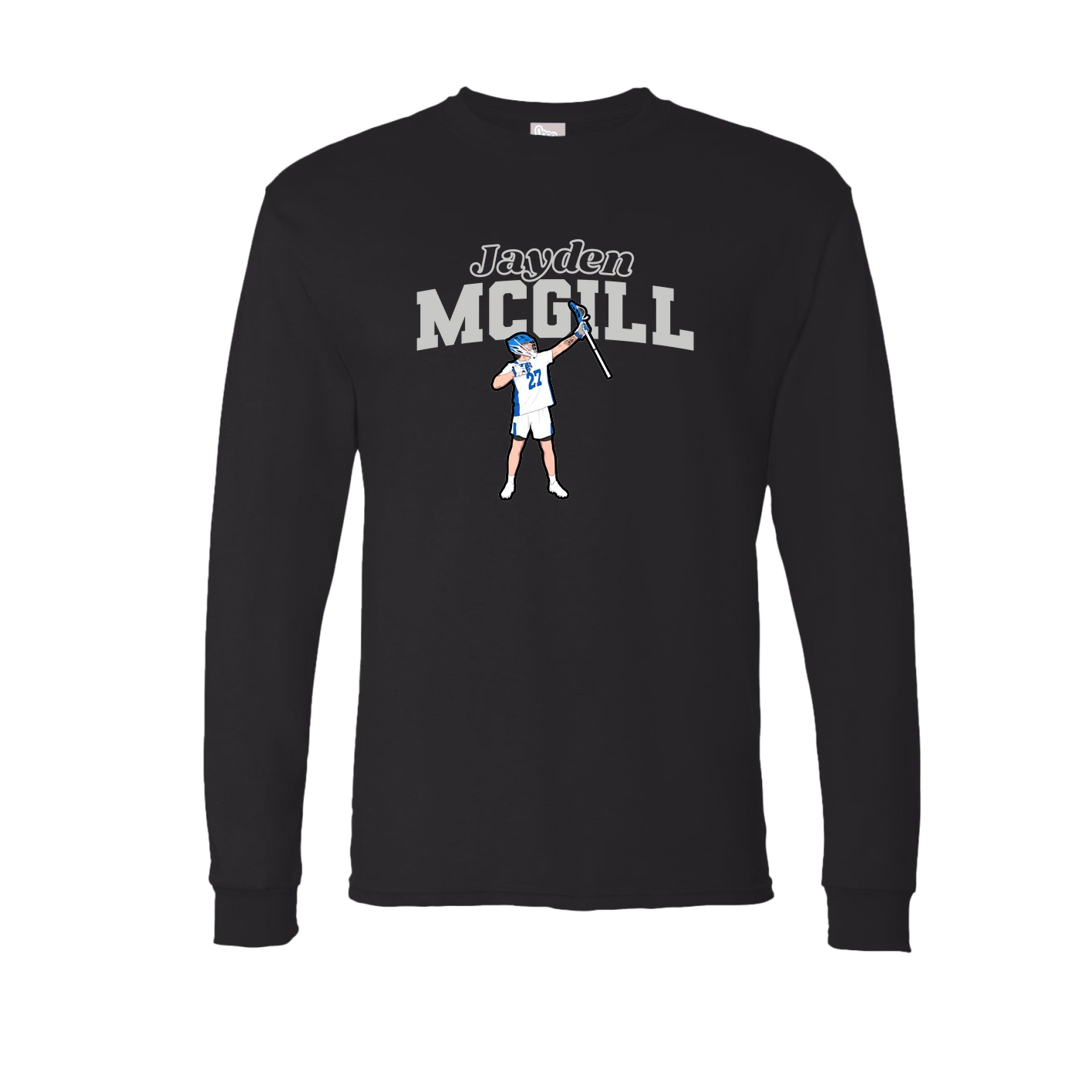Long Sleeve Tee — Name Arch in Black