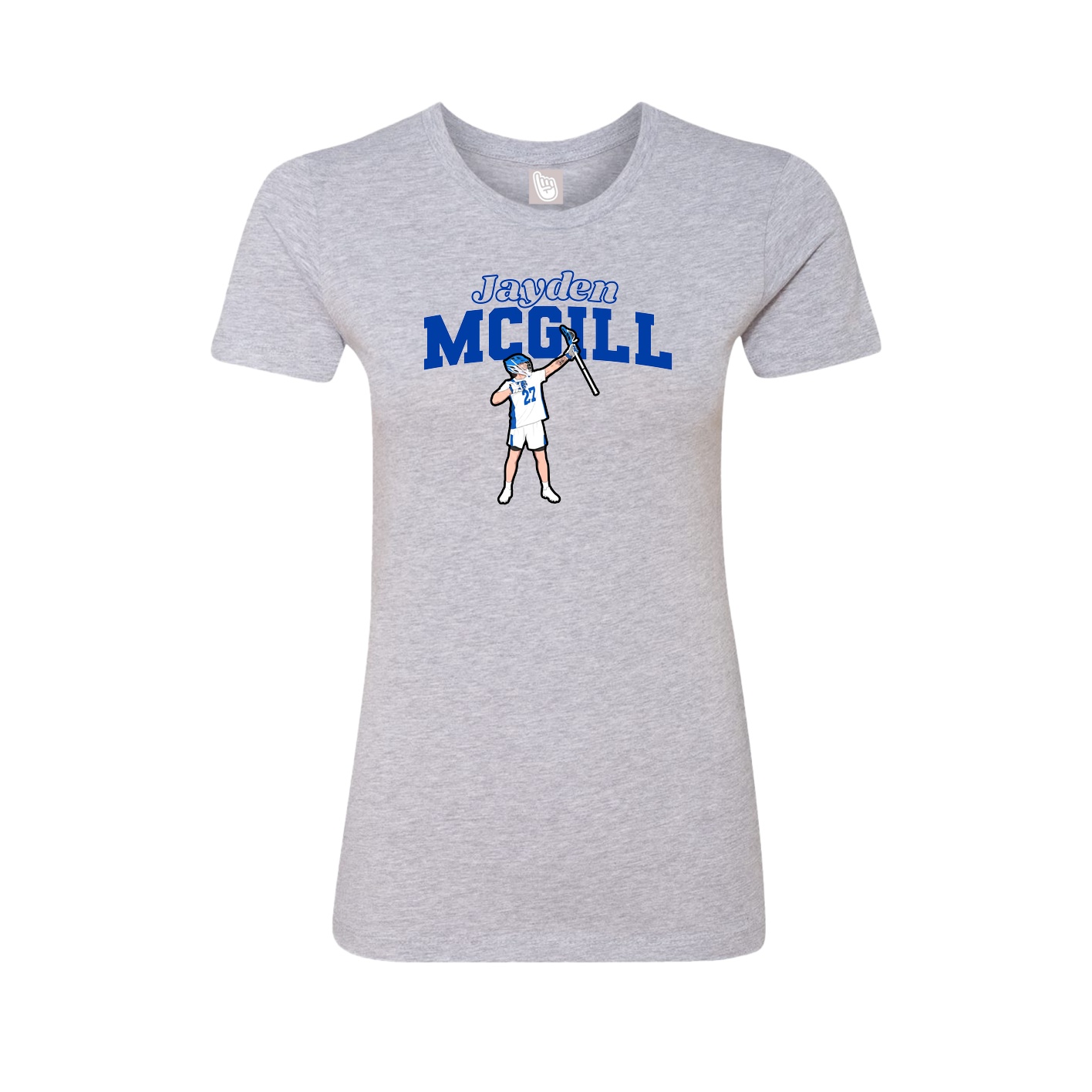 Womens Tee — Name Arch in Grey