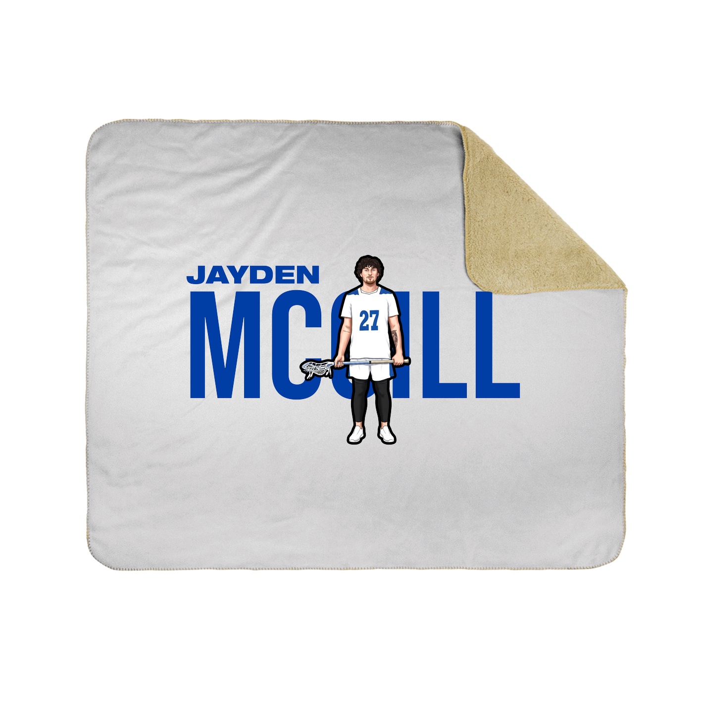 Throw Blanket — Player Name in White