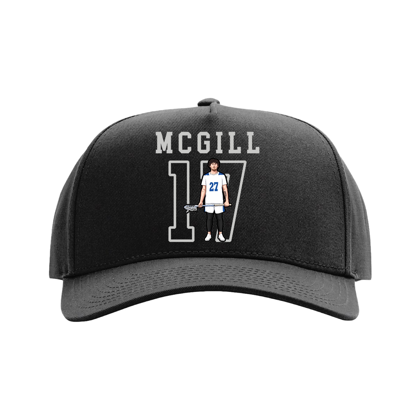 Full Fabric Five-Panel Champ Cap — Shirsey in Black