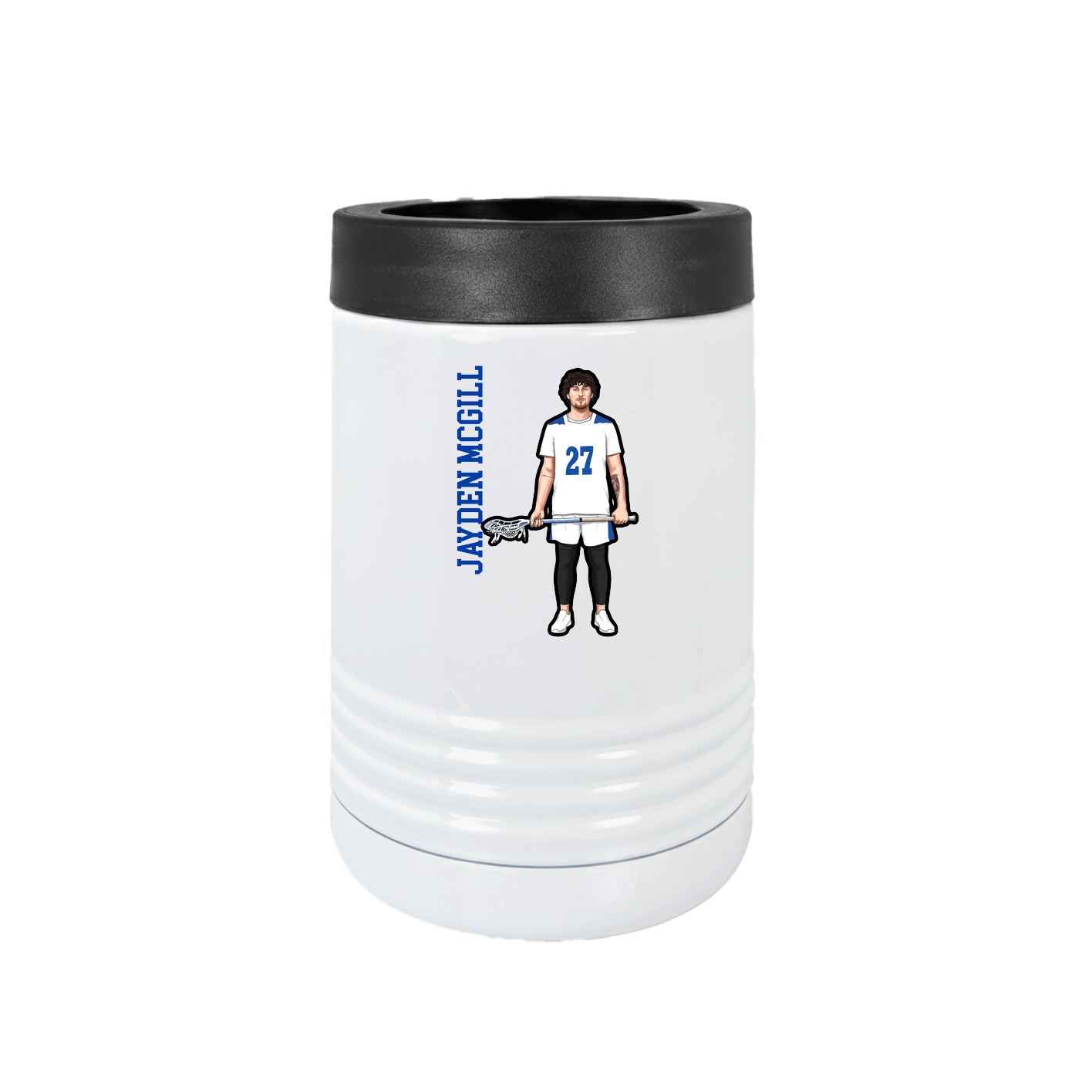 Beverage Holder — Name Vertical in White