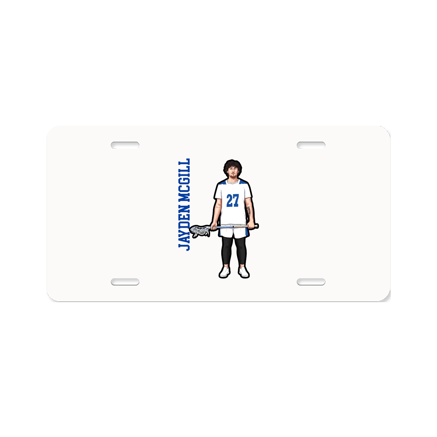 License Plate — Name Vertical in Classic