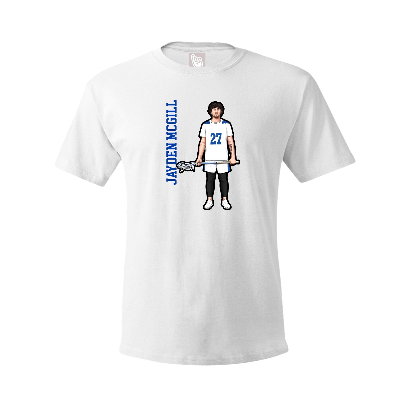Tee — Name Vertical in White