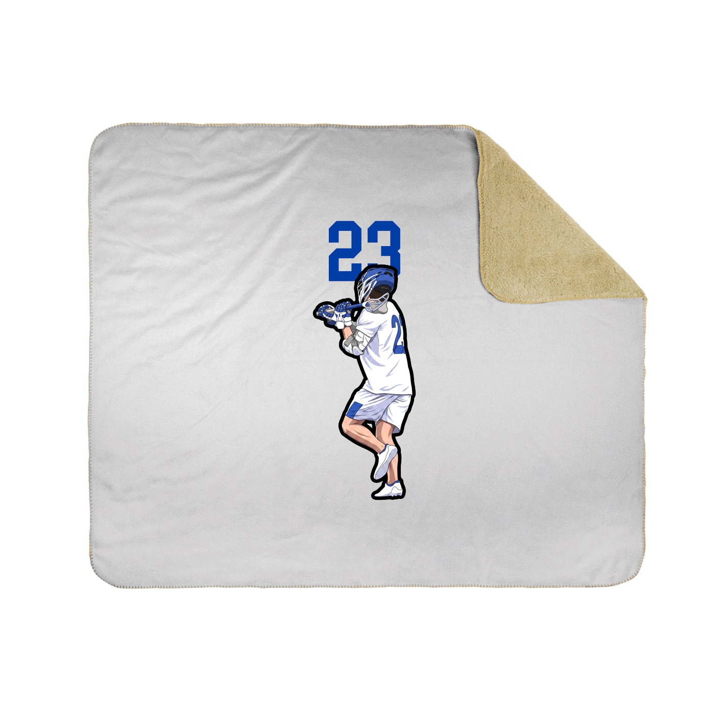 Throw Blanket — Number Top in White