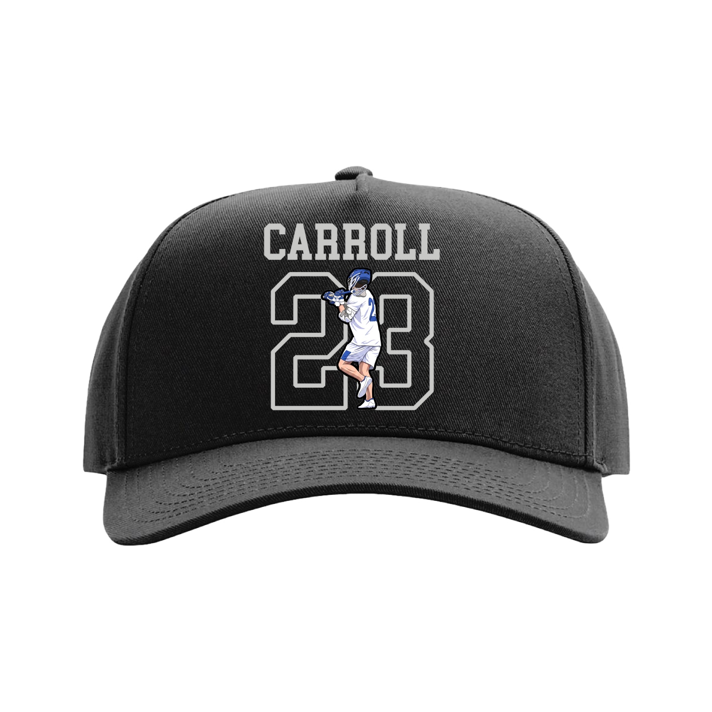 Full Fabric Five-Panel Champ Cap — Shirsey in Black