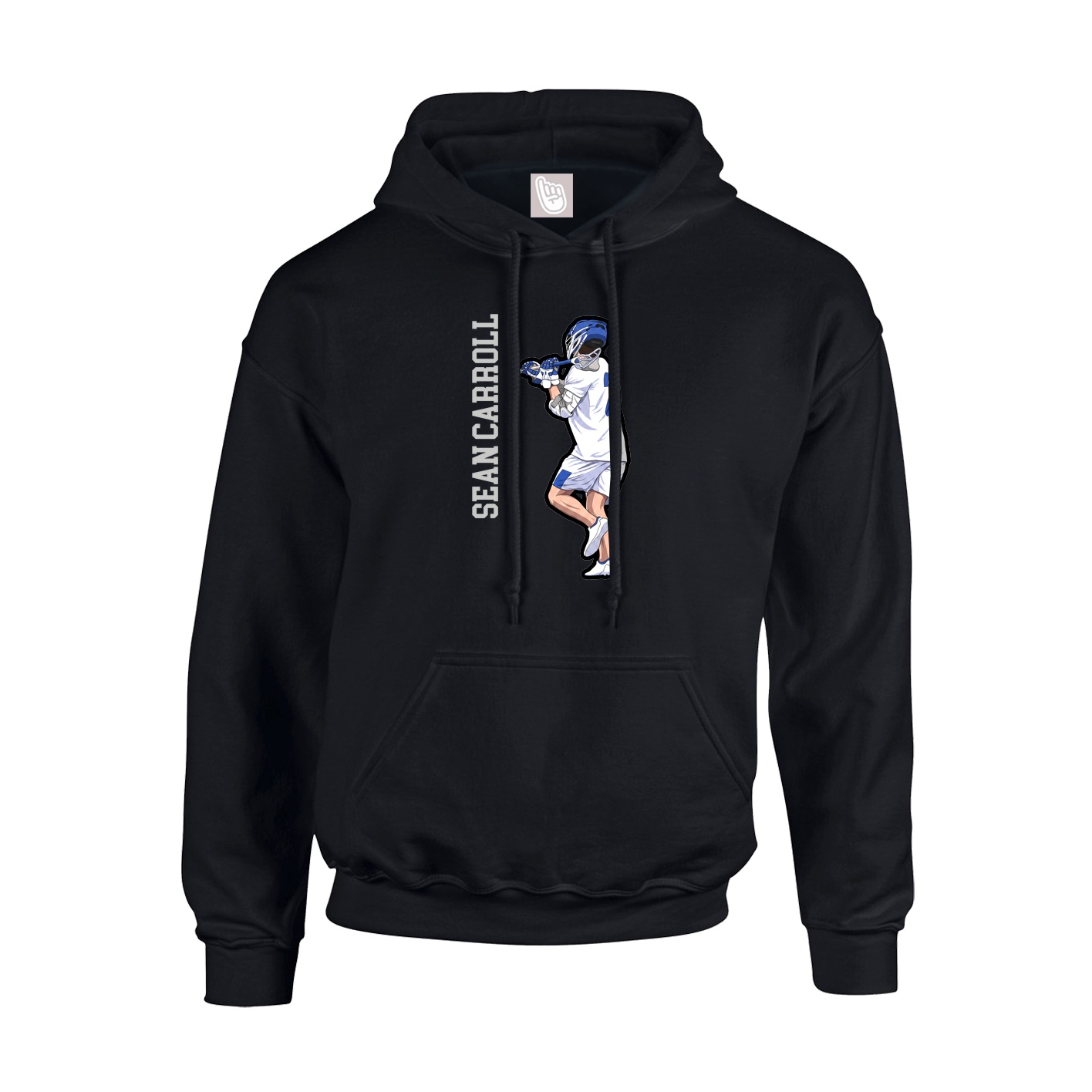 Youth Hoodie — Name Vertical in Black