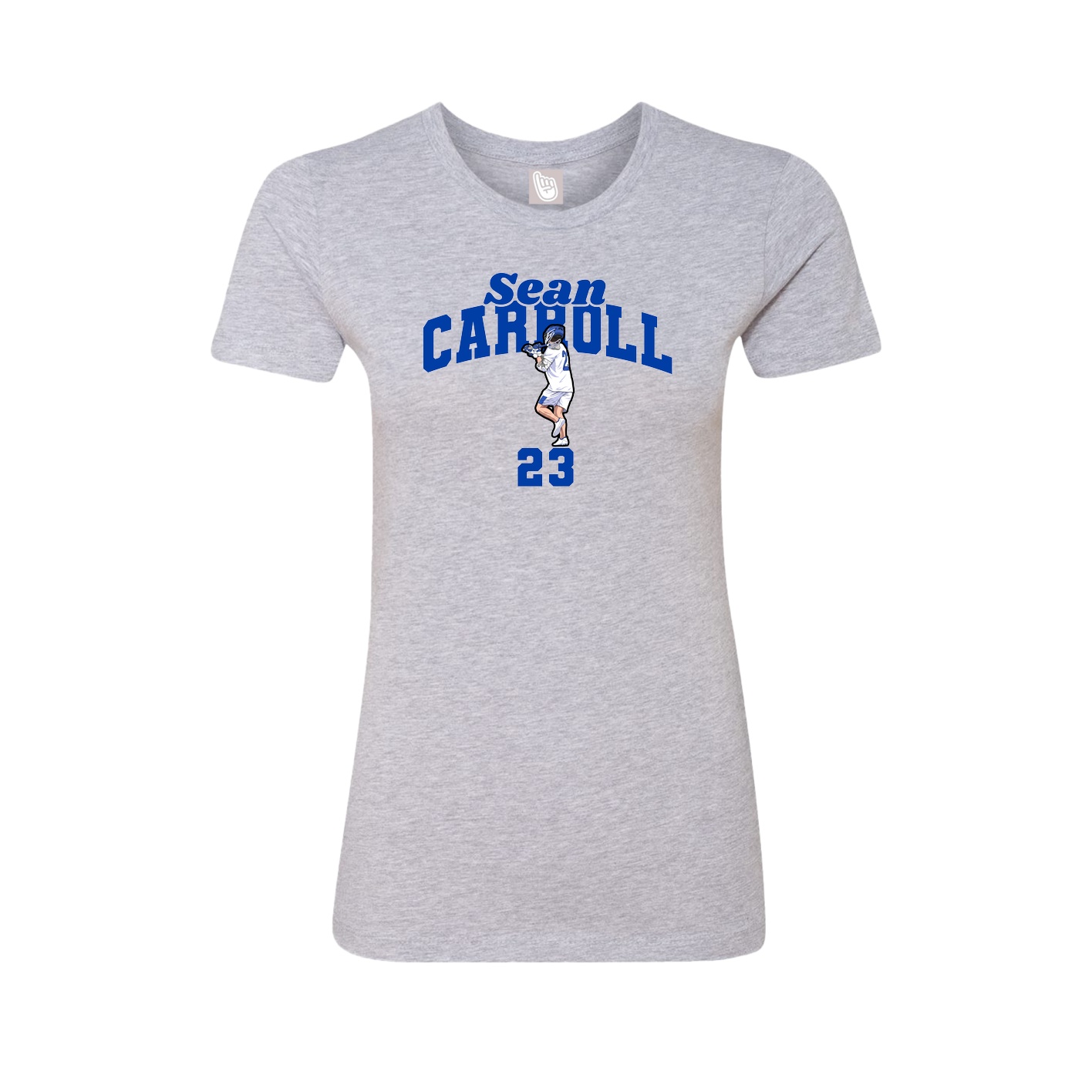 Fitted Women's Tee — Signature Arch in Grey