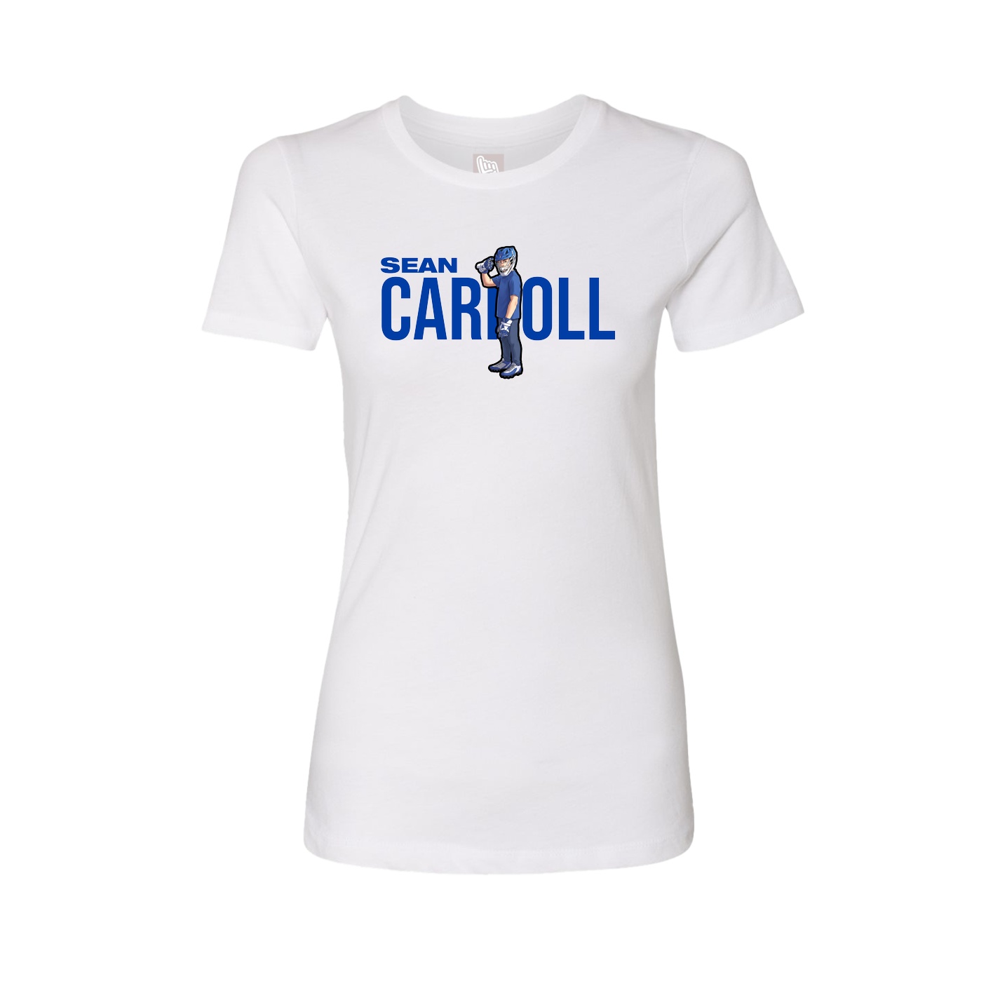 Fitted Women's Tee — Player Name in White