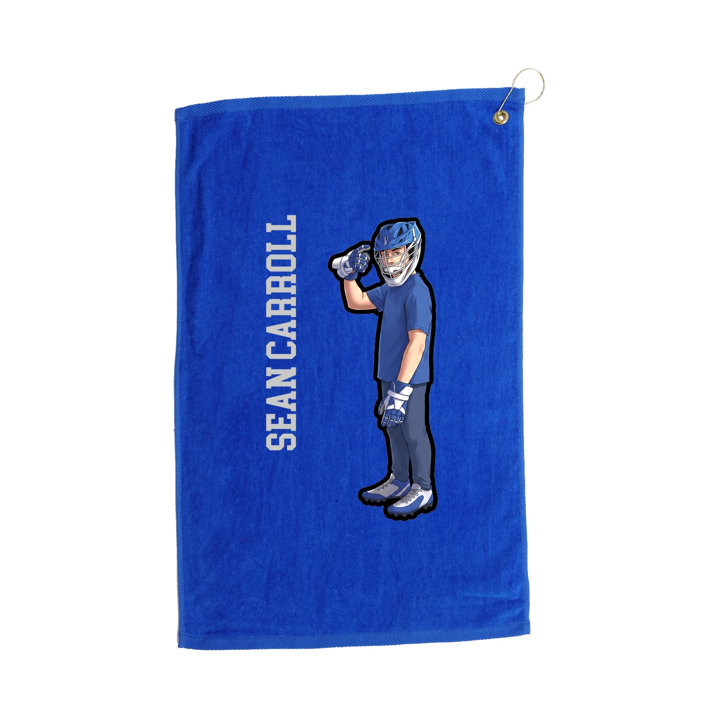 Golf Towel — Name Vertical in Royal