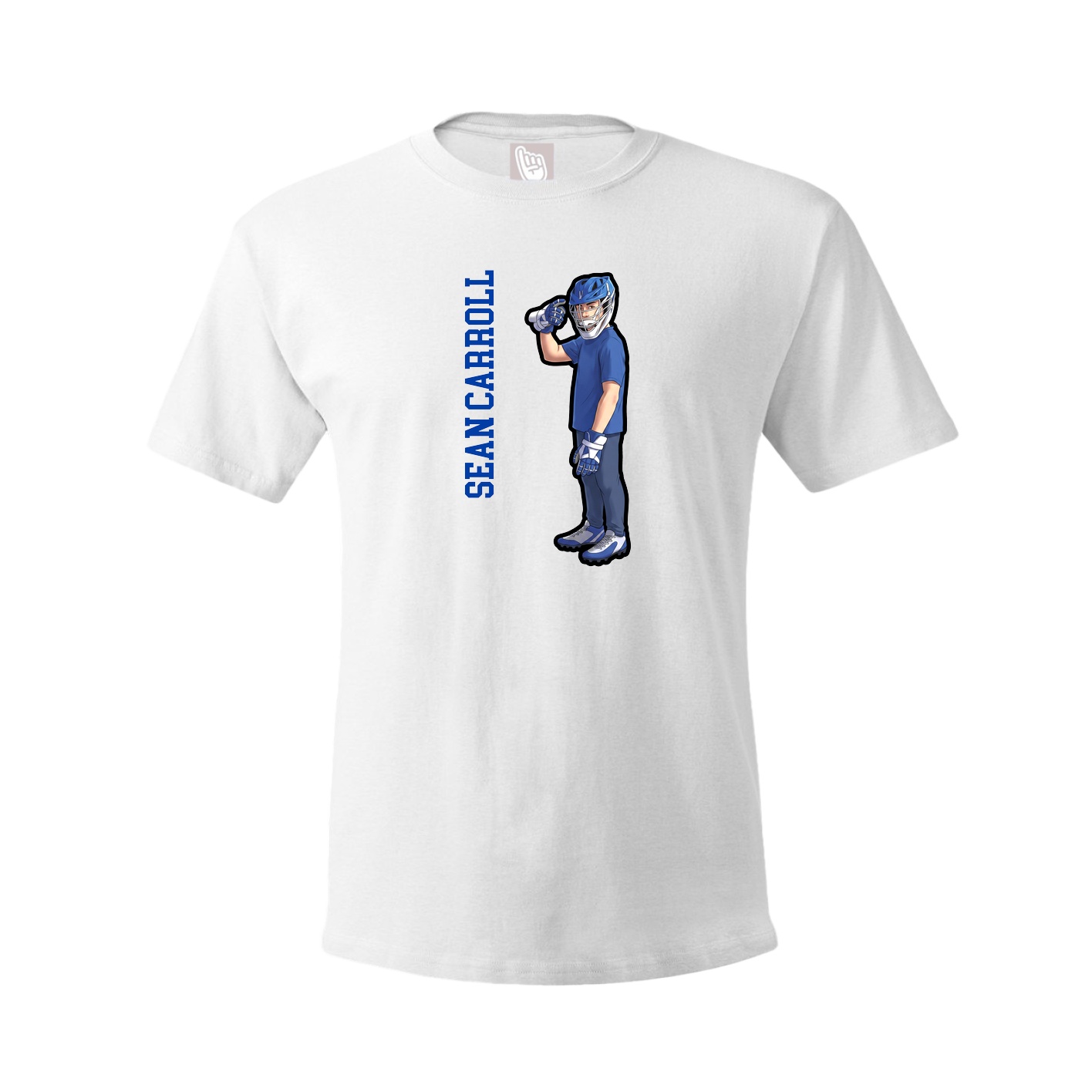 Tee — Name Vertical in White