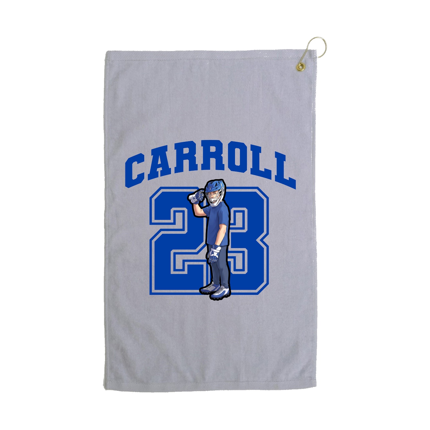 Golf Towel — Number in Grey