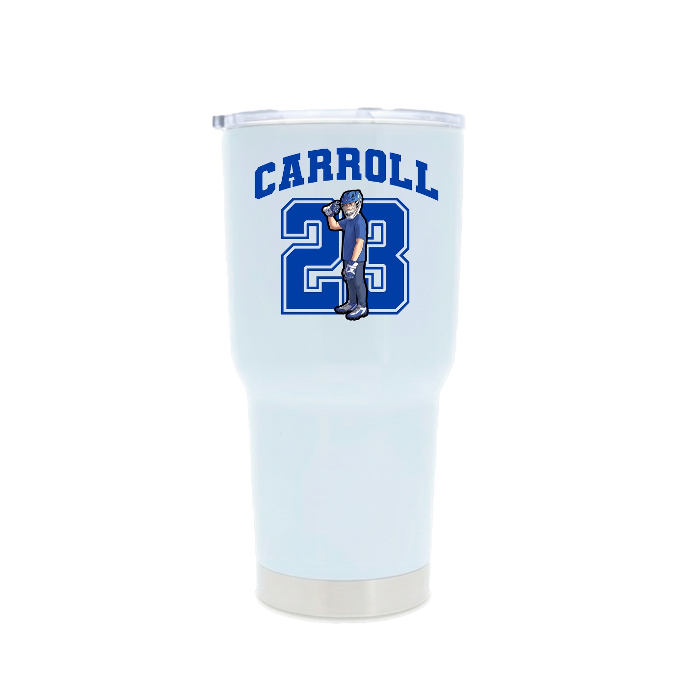 30oz Stainless Steel Tumbler — Number in White