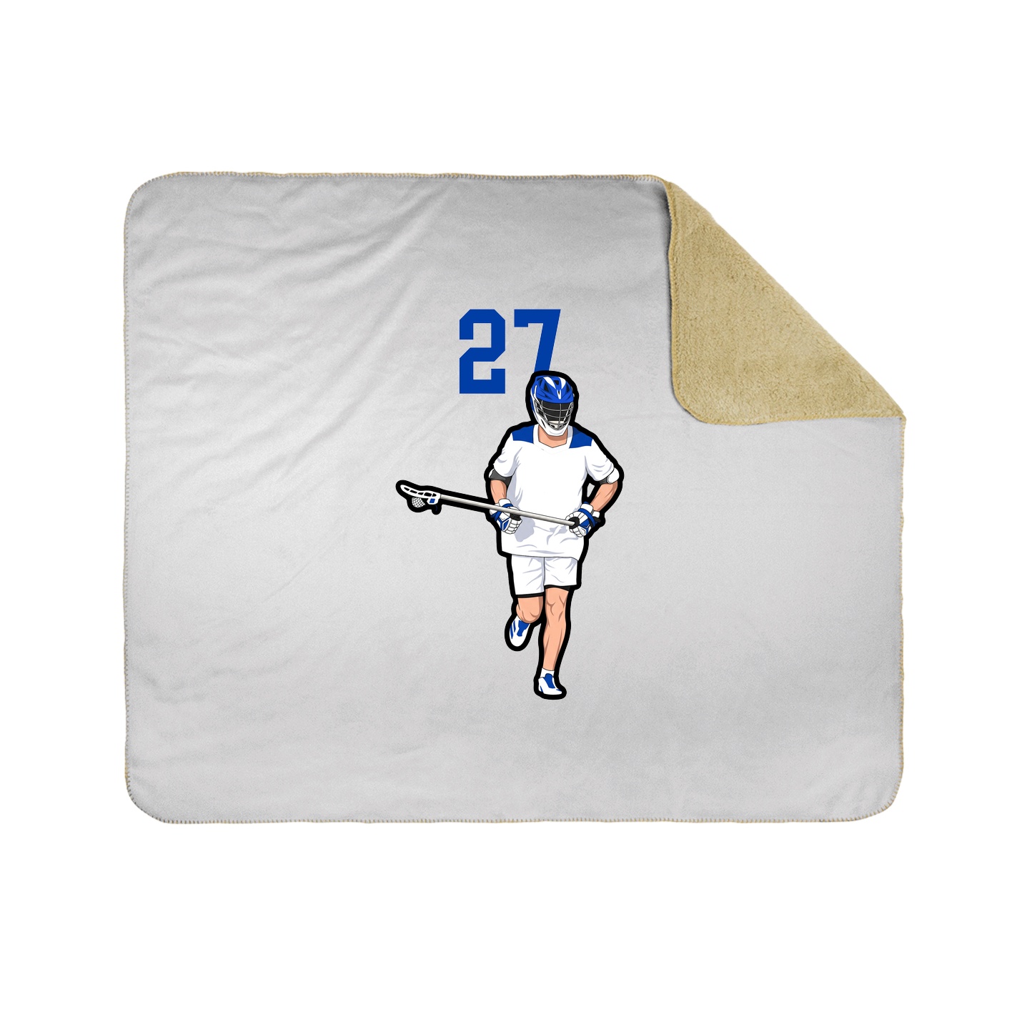 Throw Blanket — Number Top in White