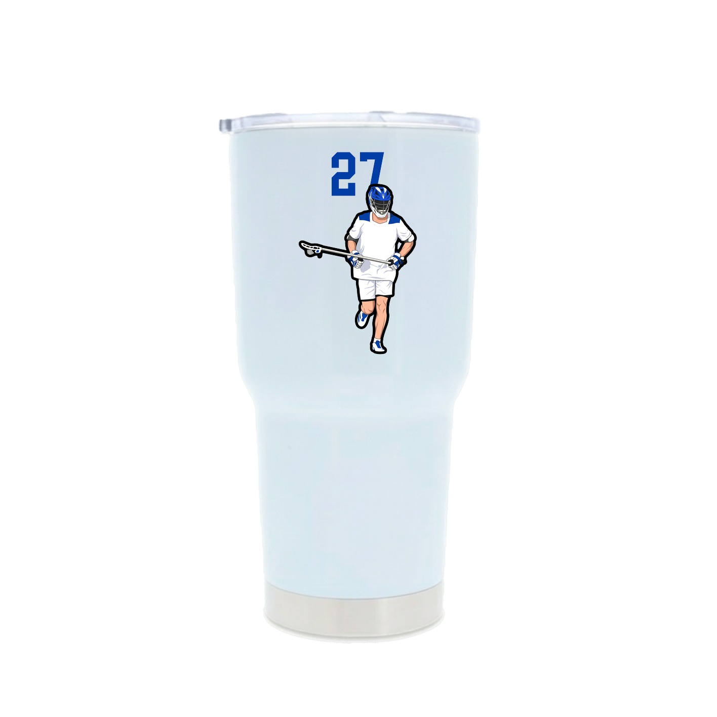 30oz Stainless Steel Tumbler — Number Top in White