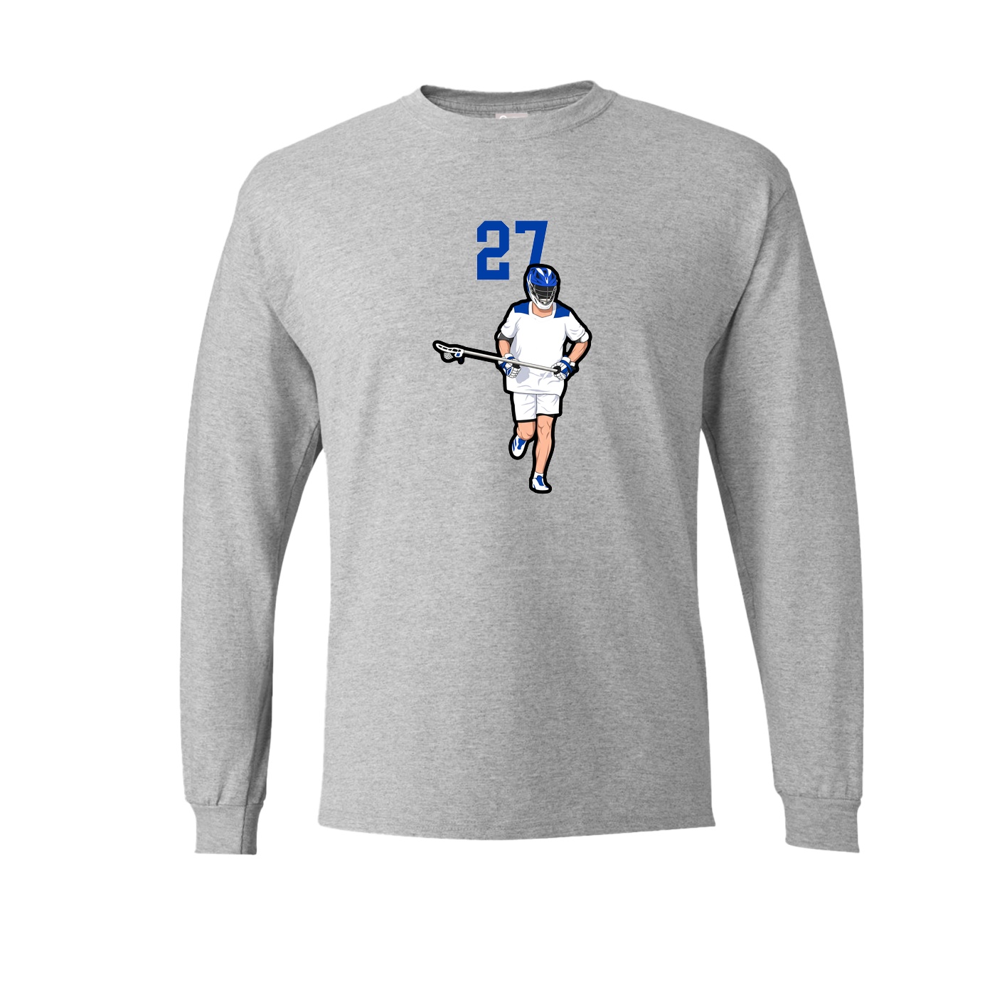 Long Sleeve Tee — Number Top in Grey
