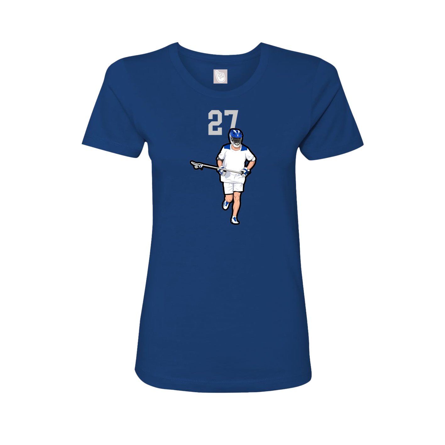 Fitted Women's Tee — Number Top in Royal