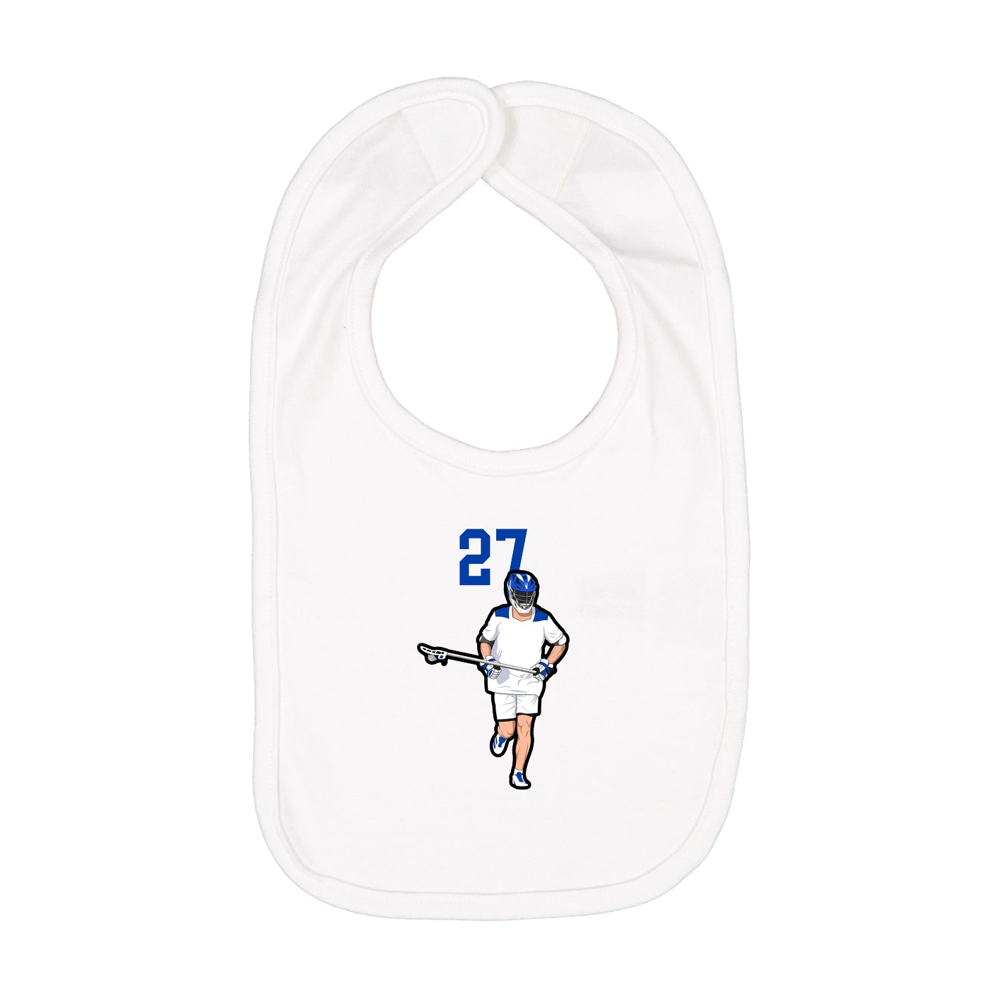 Infant Bib — Number Top in White