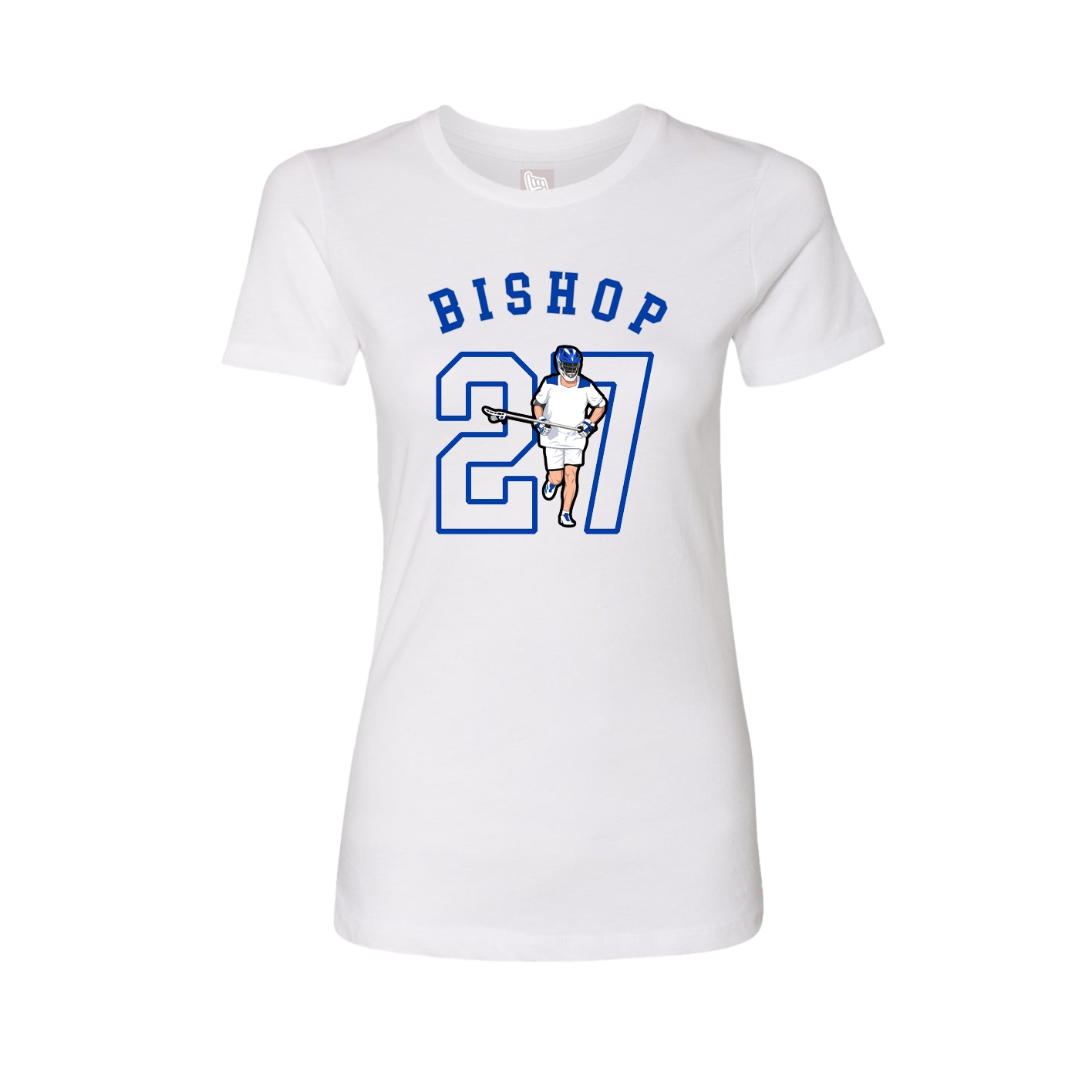 Fitted Women's Tee — Shirsey Arch in White
