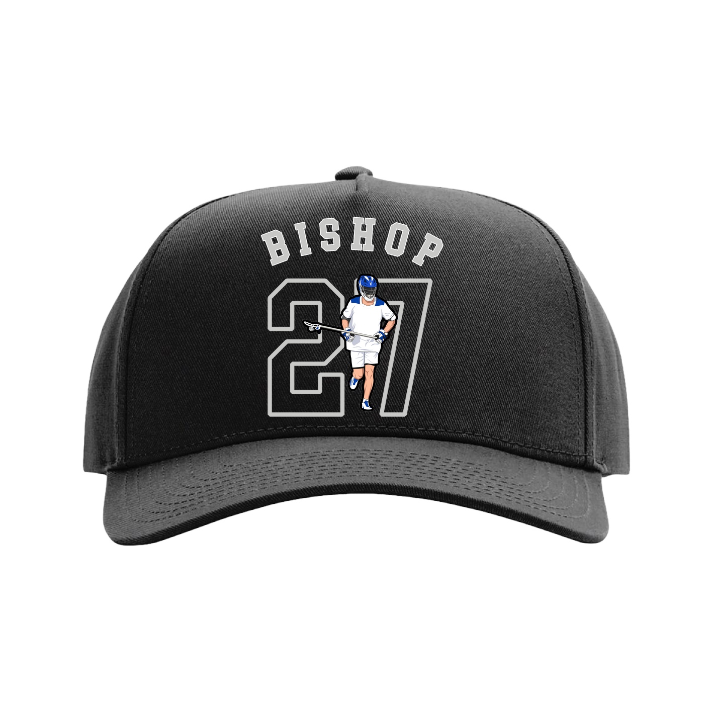 Full Fabric Five-Panel Champ Cap — Shirsey Arch in Black