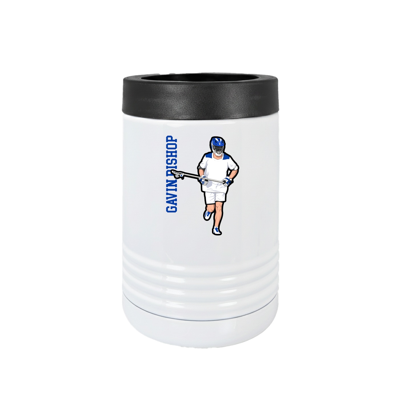 Beverage Holder — Name Vertical in White