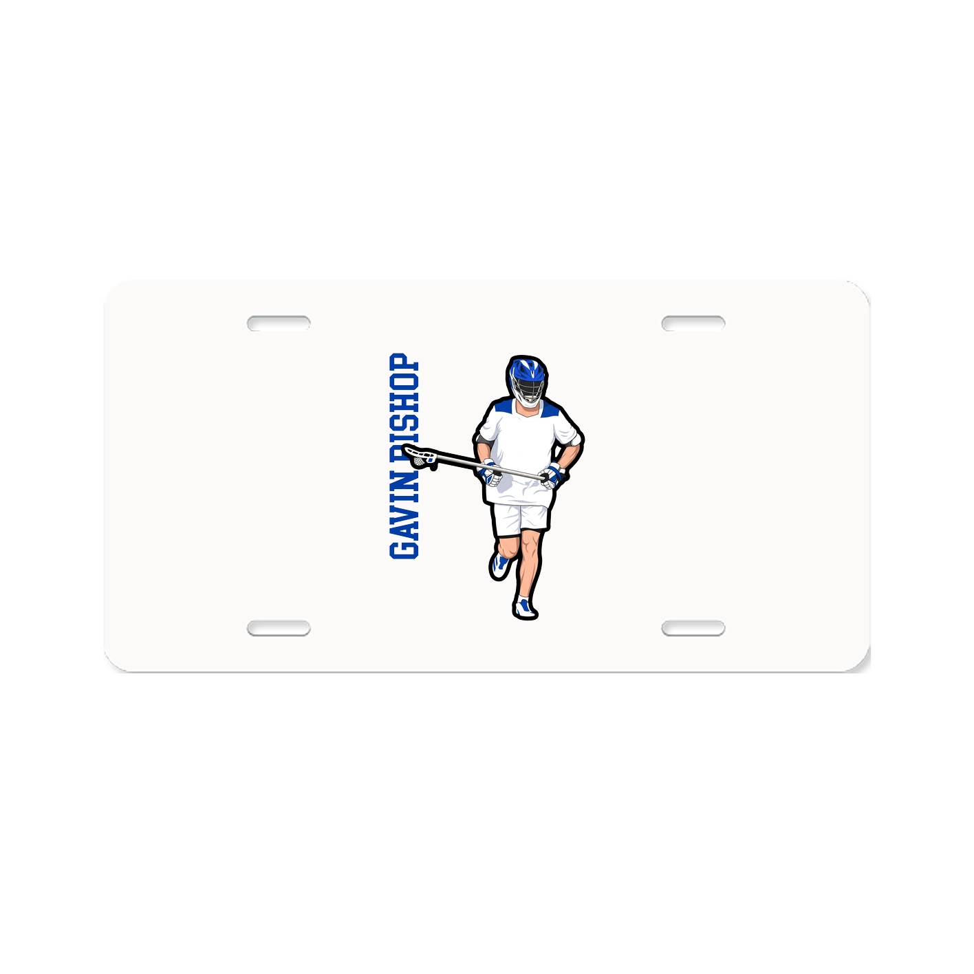 License Plate — Name Vertical in Classic