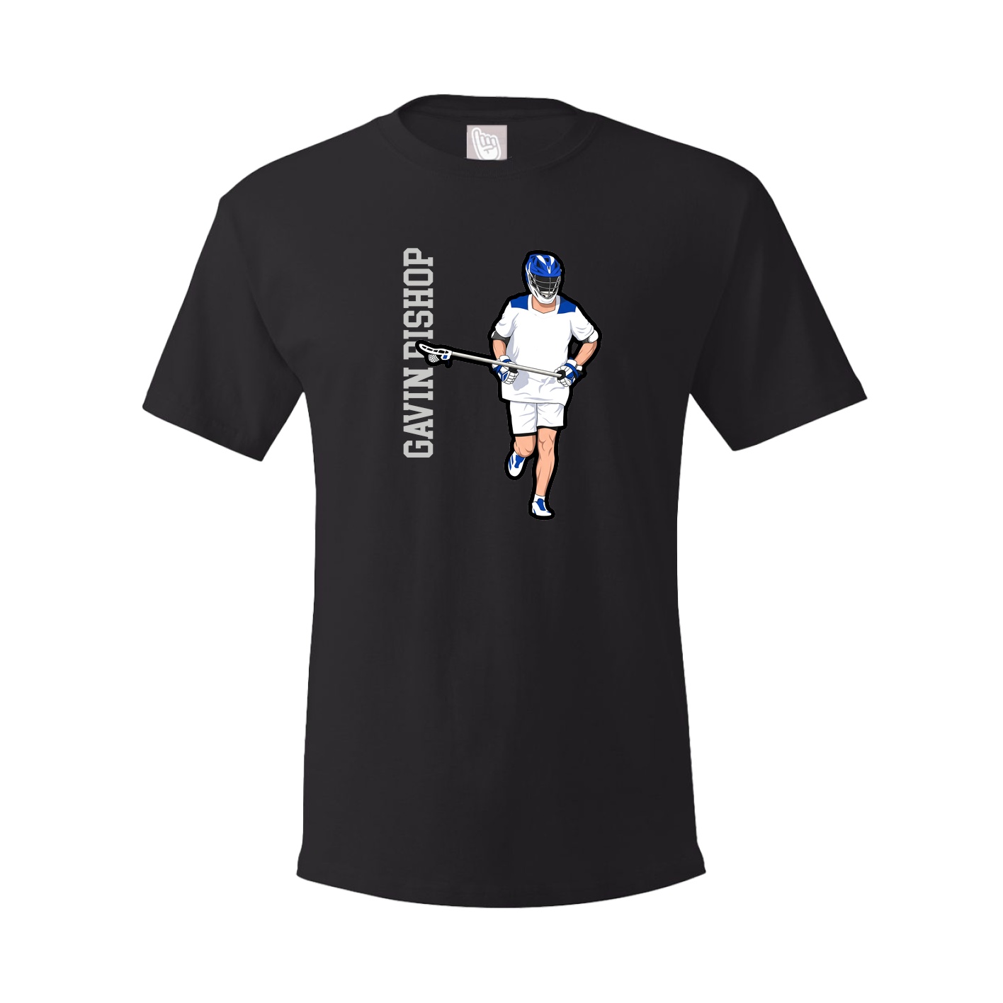Youth Tee — Name Vertical in Black