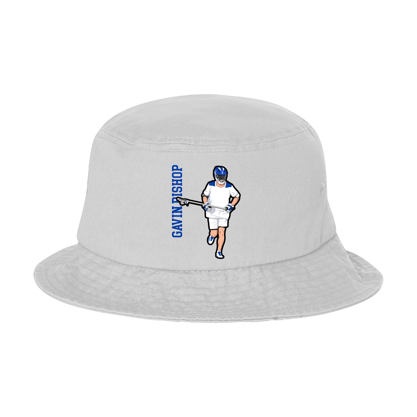 Bucket Cap — Name Vertical in White