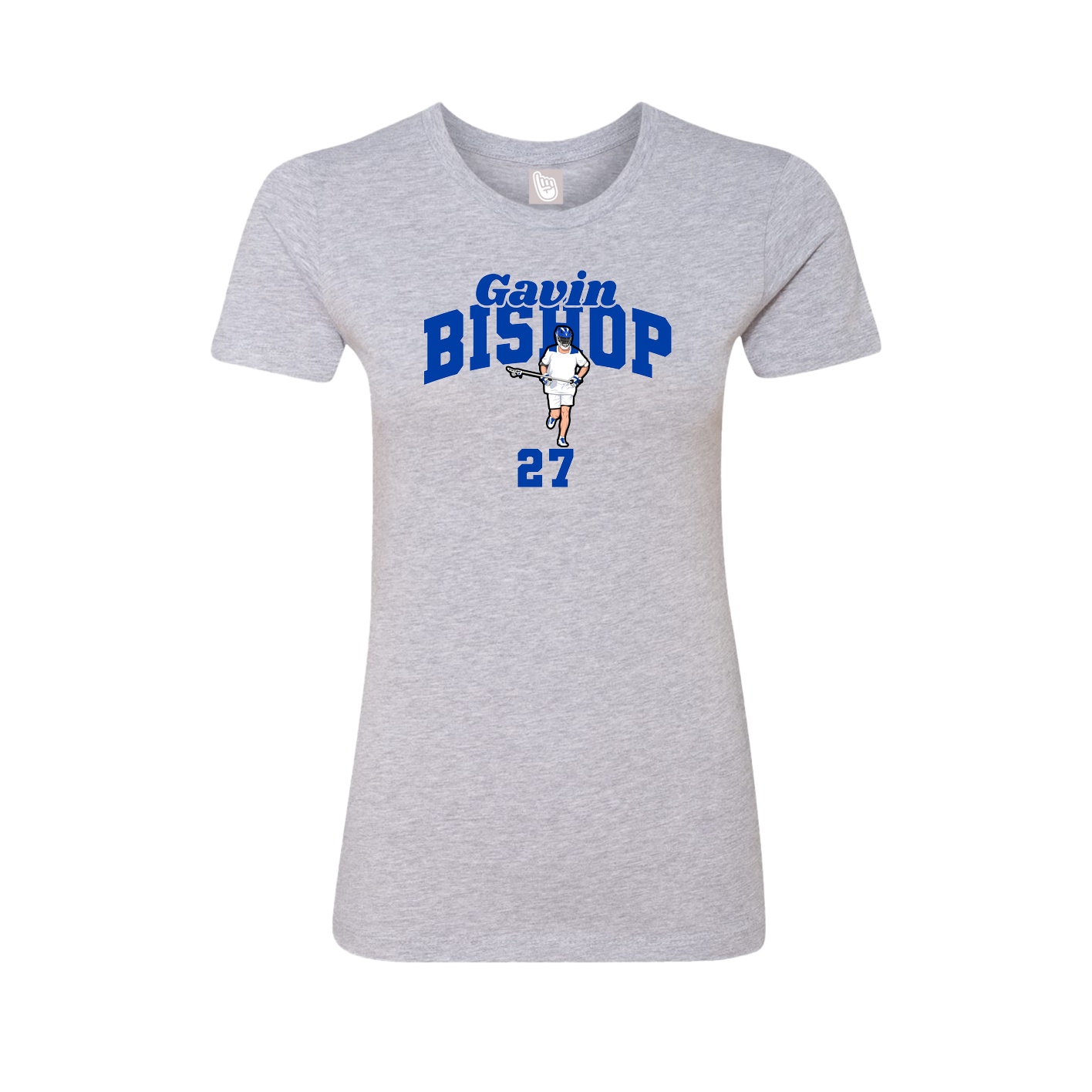 Fitted Women's Tee — Signature Arch in Grey