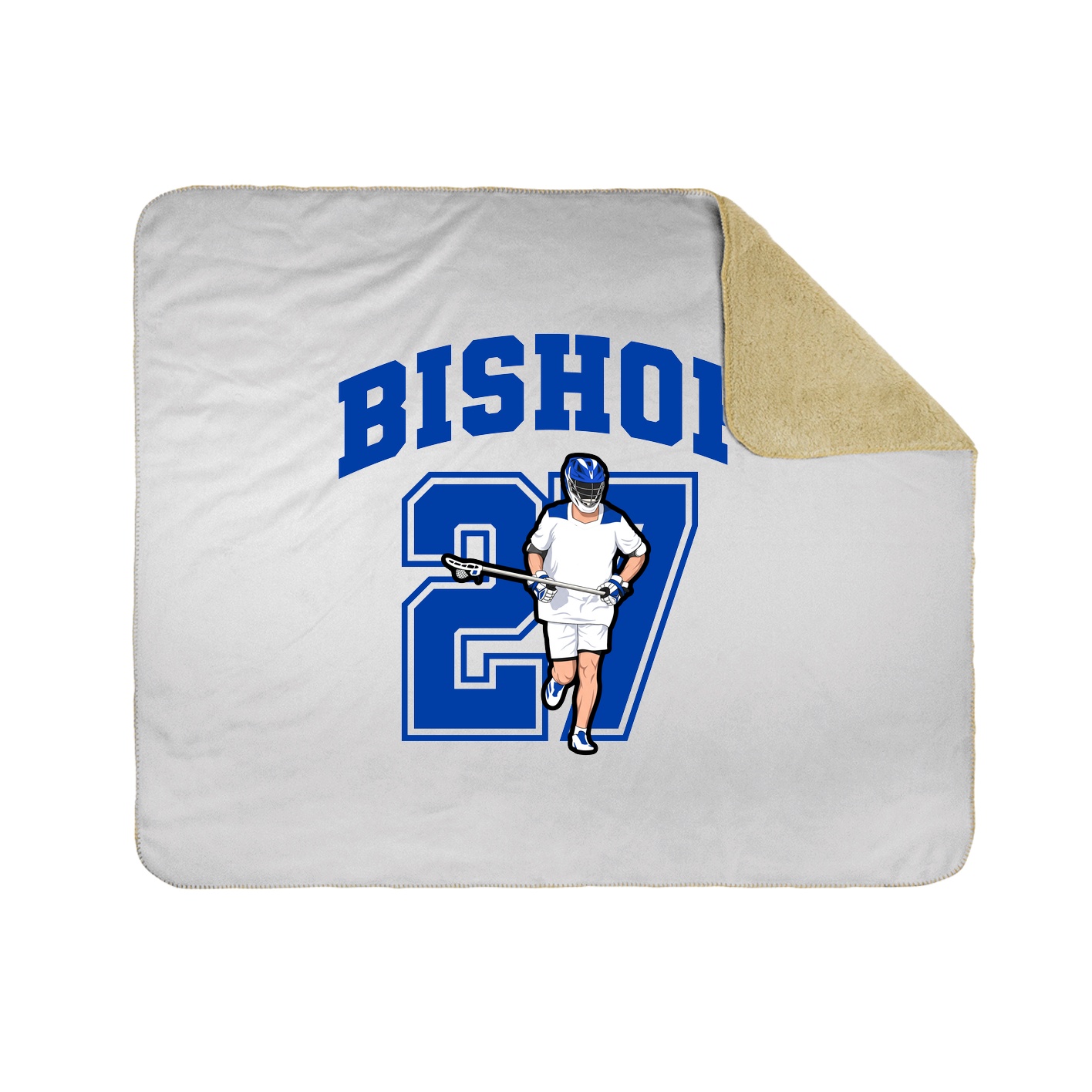 Throw Blanket — Number in White