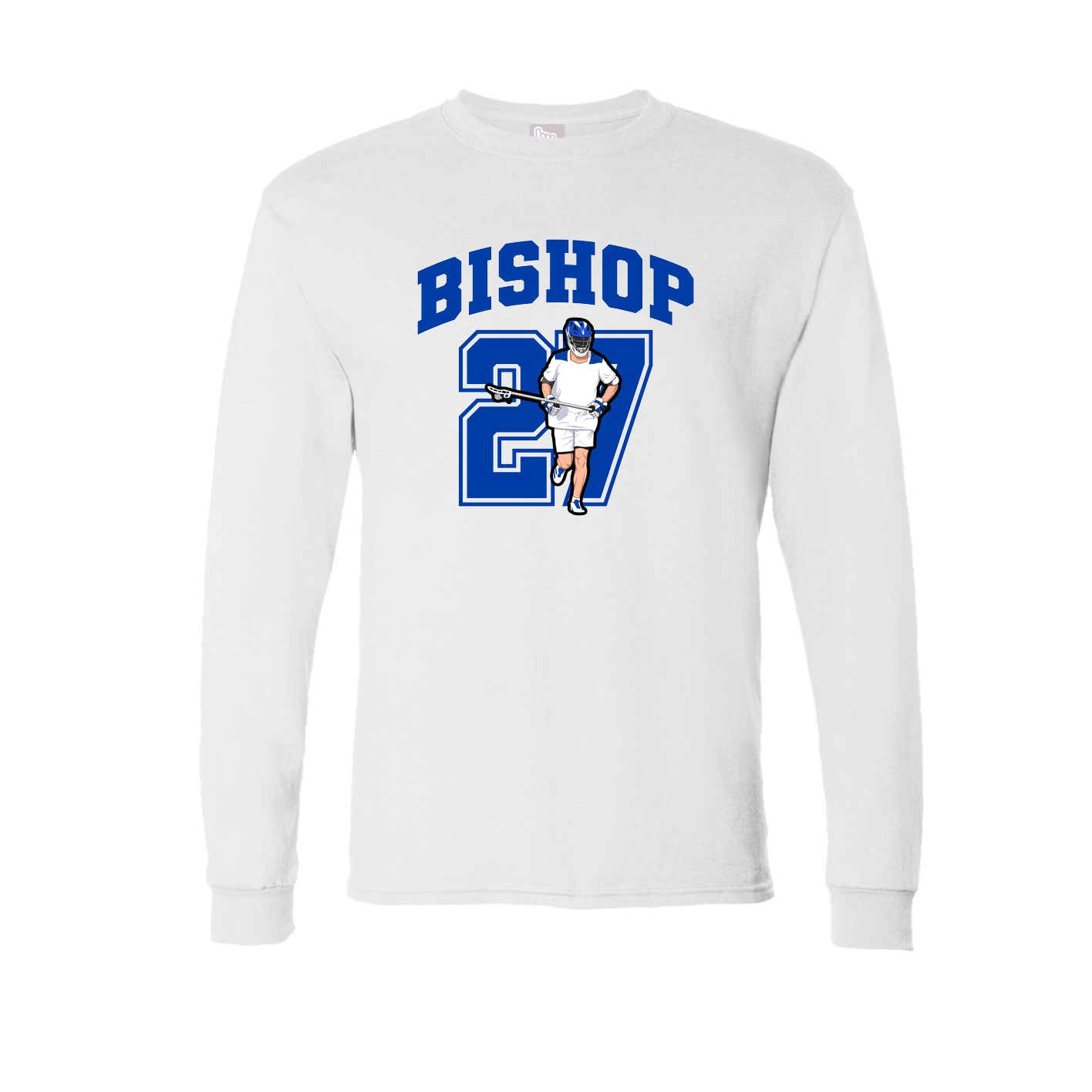 Long Sleeve Tee — Number in White