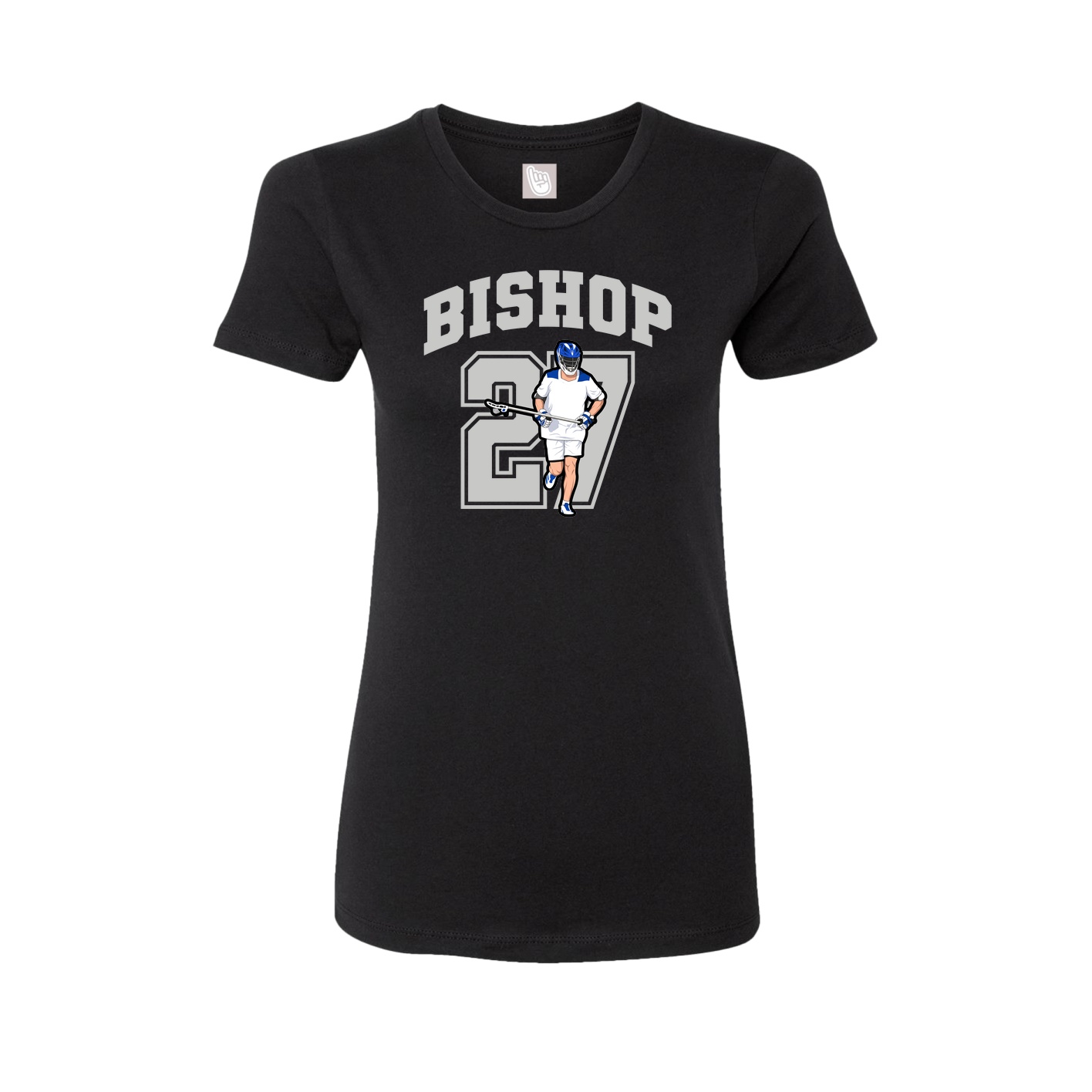 Fitted Women's Tee — Number in Black