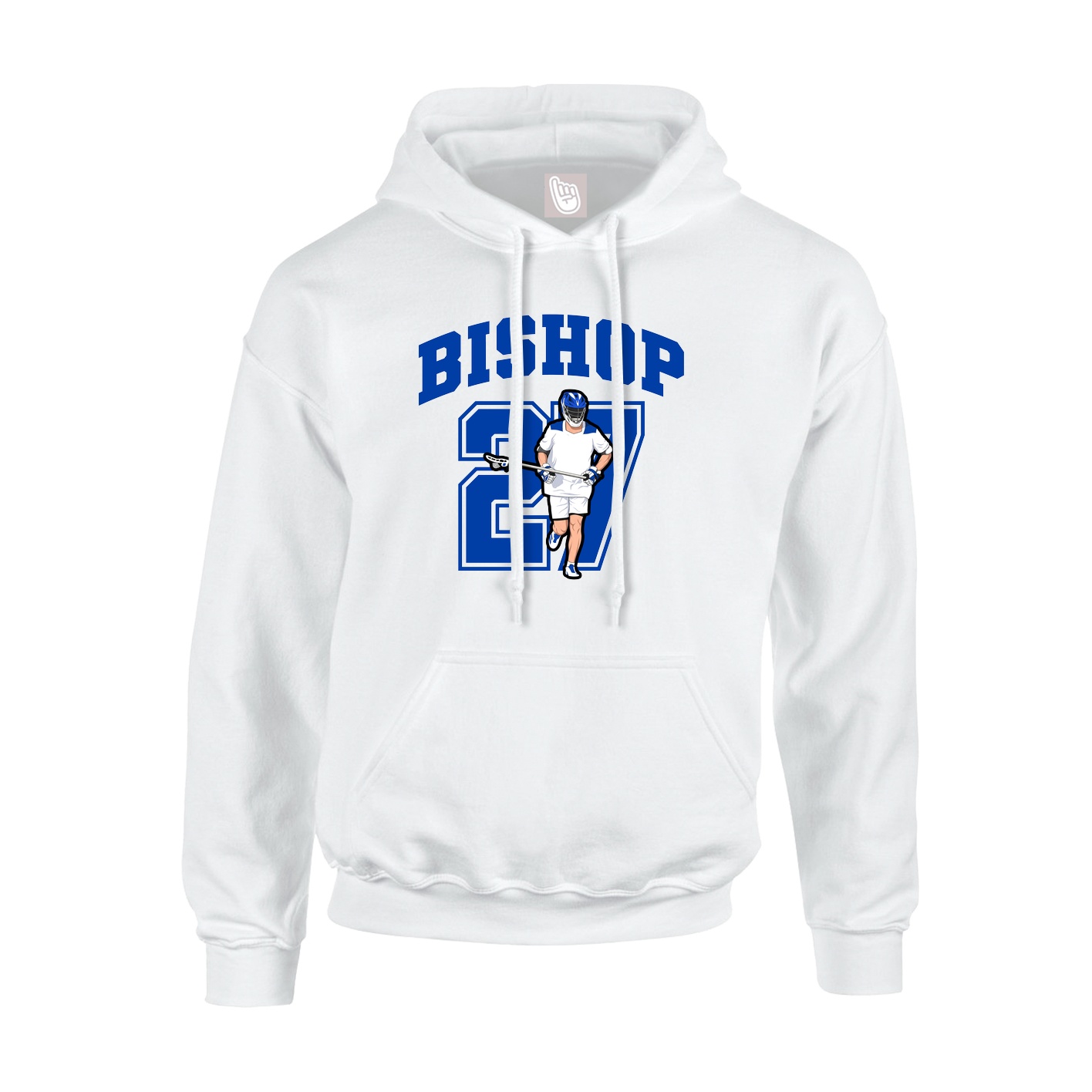 Youth Hoodie — Number in White