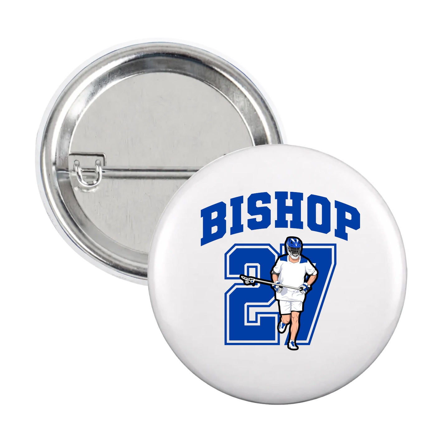Game Day Button — Number in White