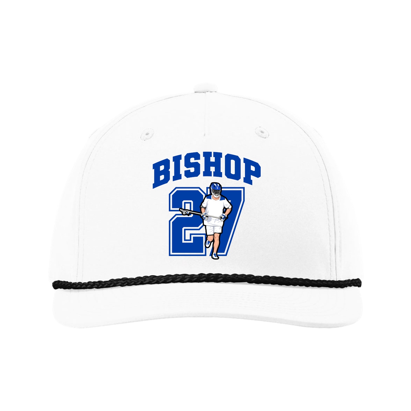 Five-Panel Classic Rope Cap — Number in White