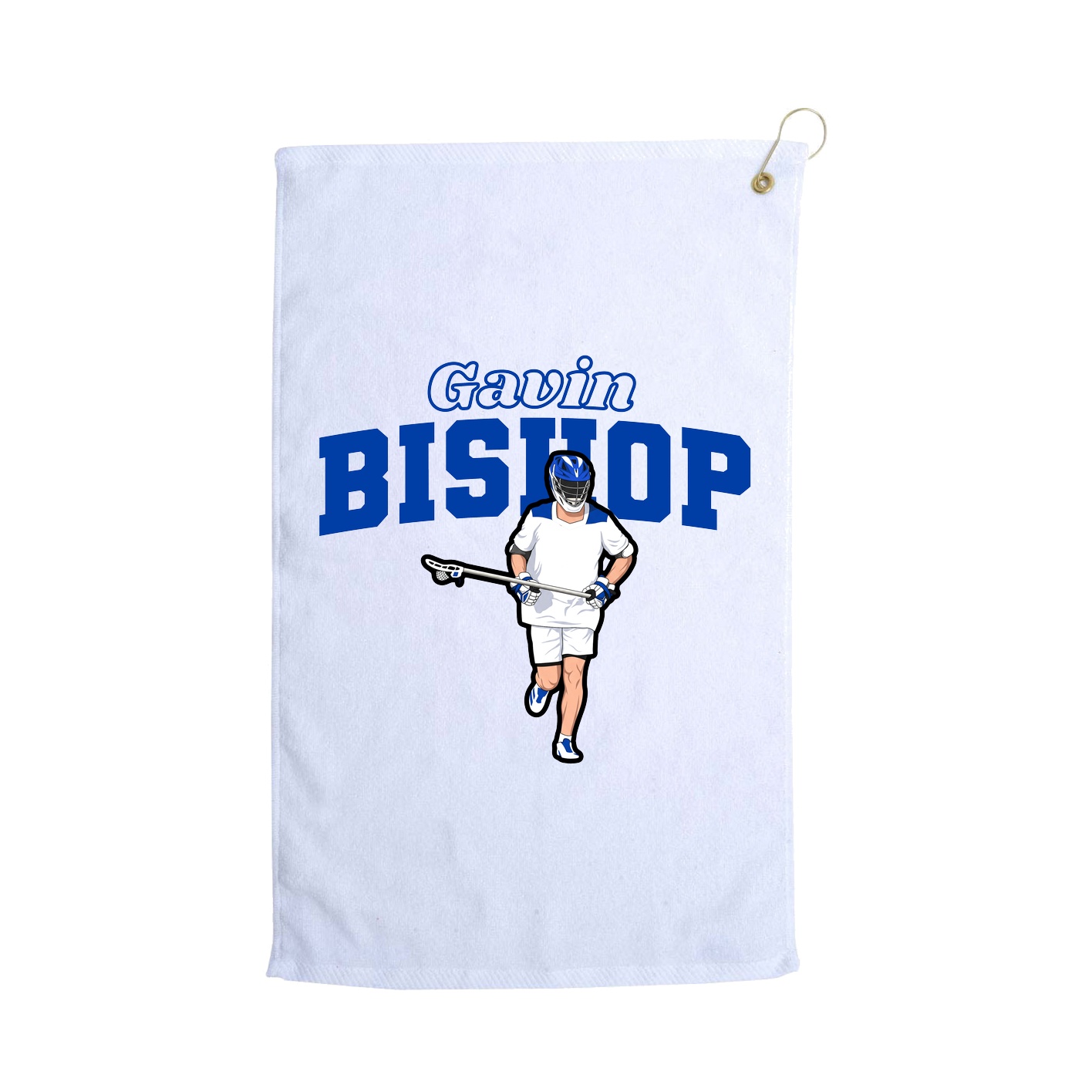 Golf Towel — Name Arch in White
