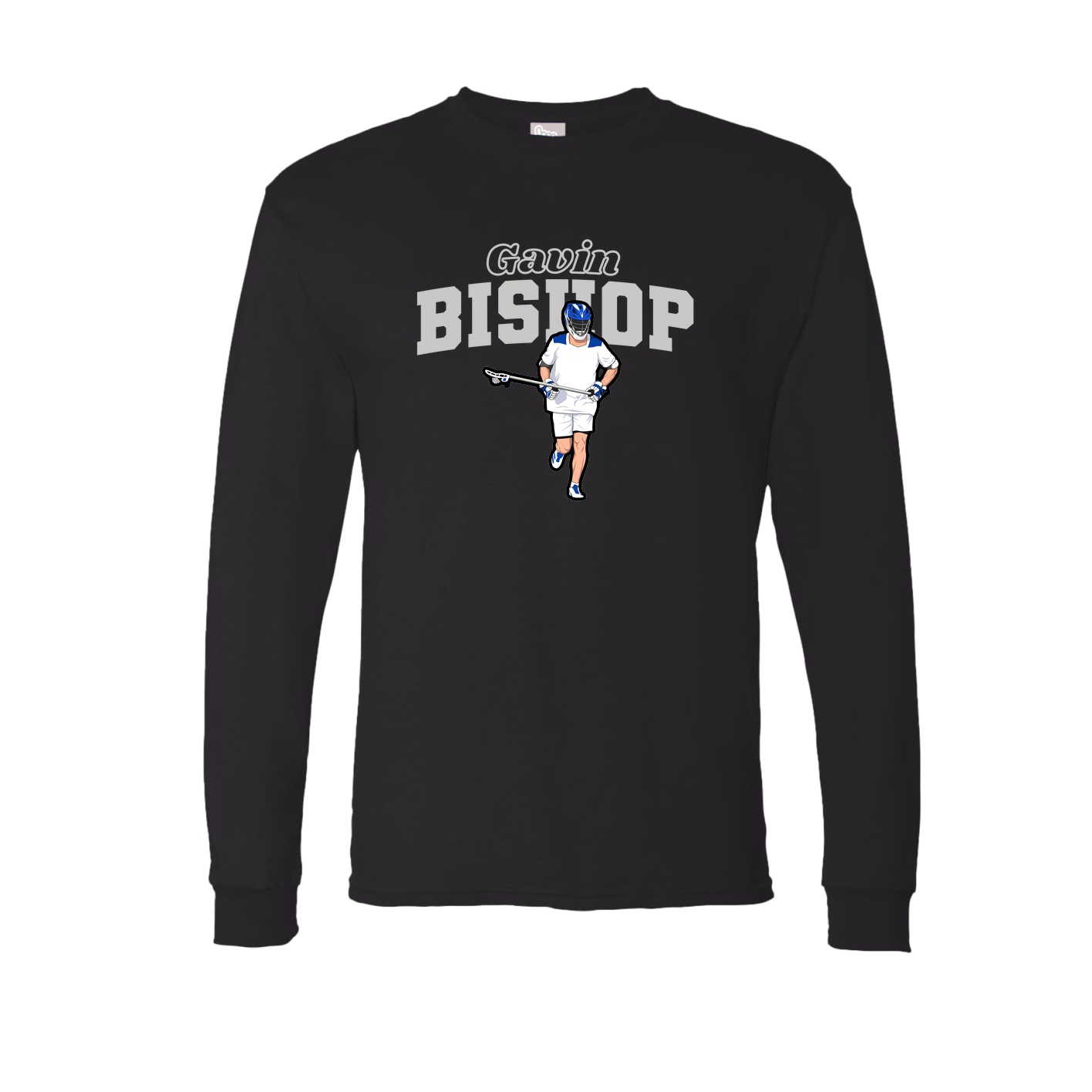 Long Sleeve Tee — Name Arch in Black