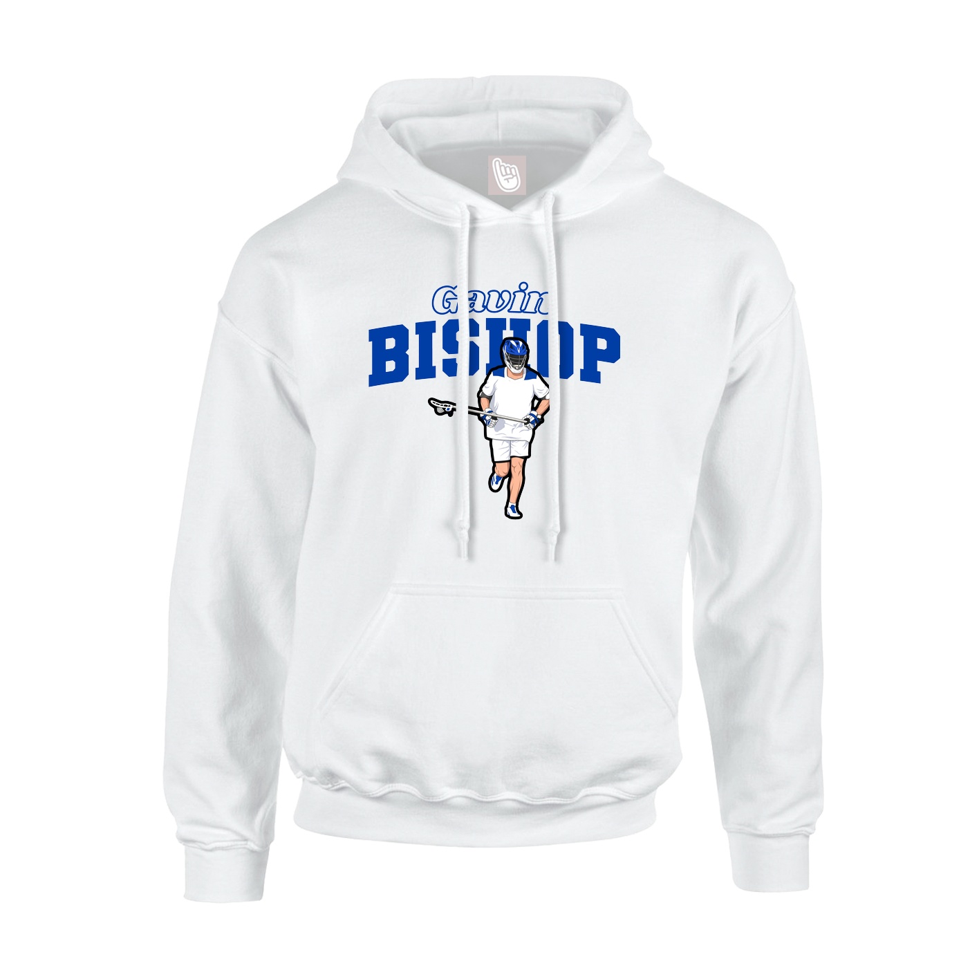 Hoodie — Name Arch in White