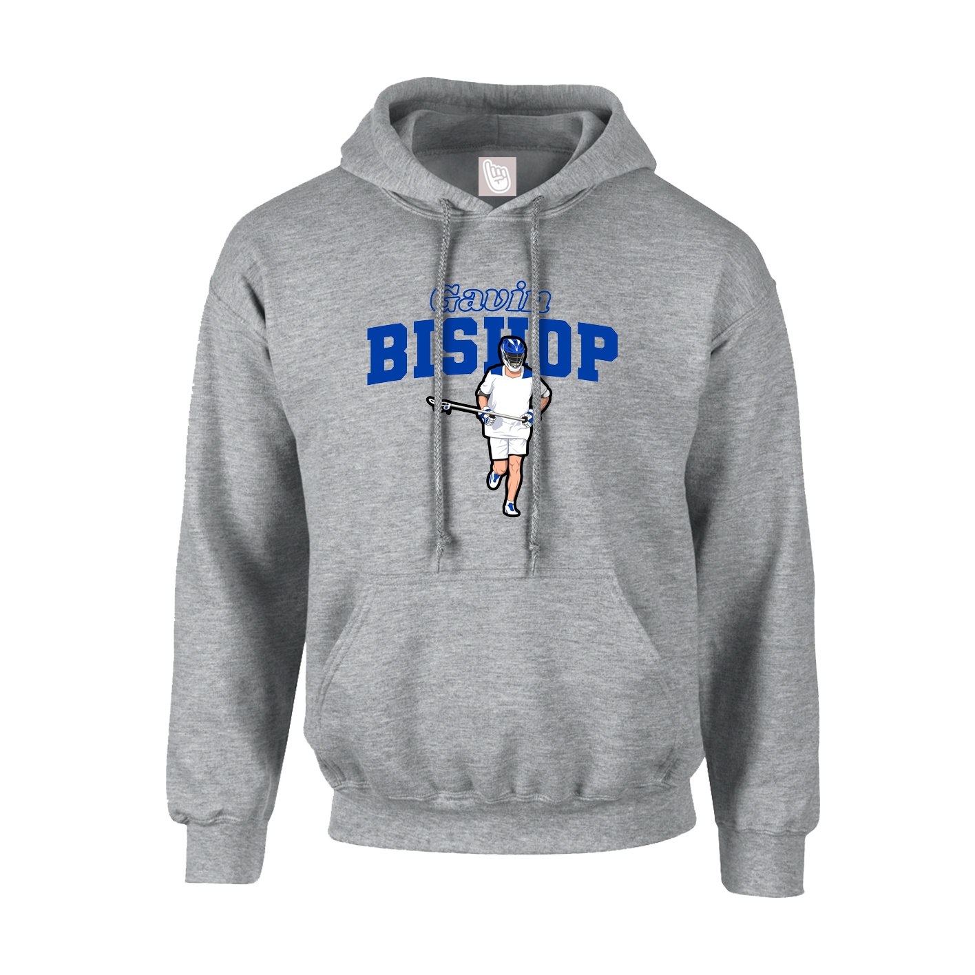 Youth Hoodie — Name Arch in Grey