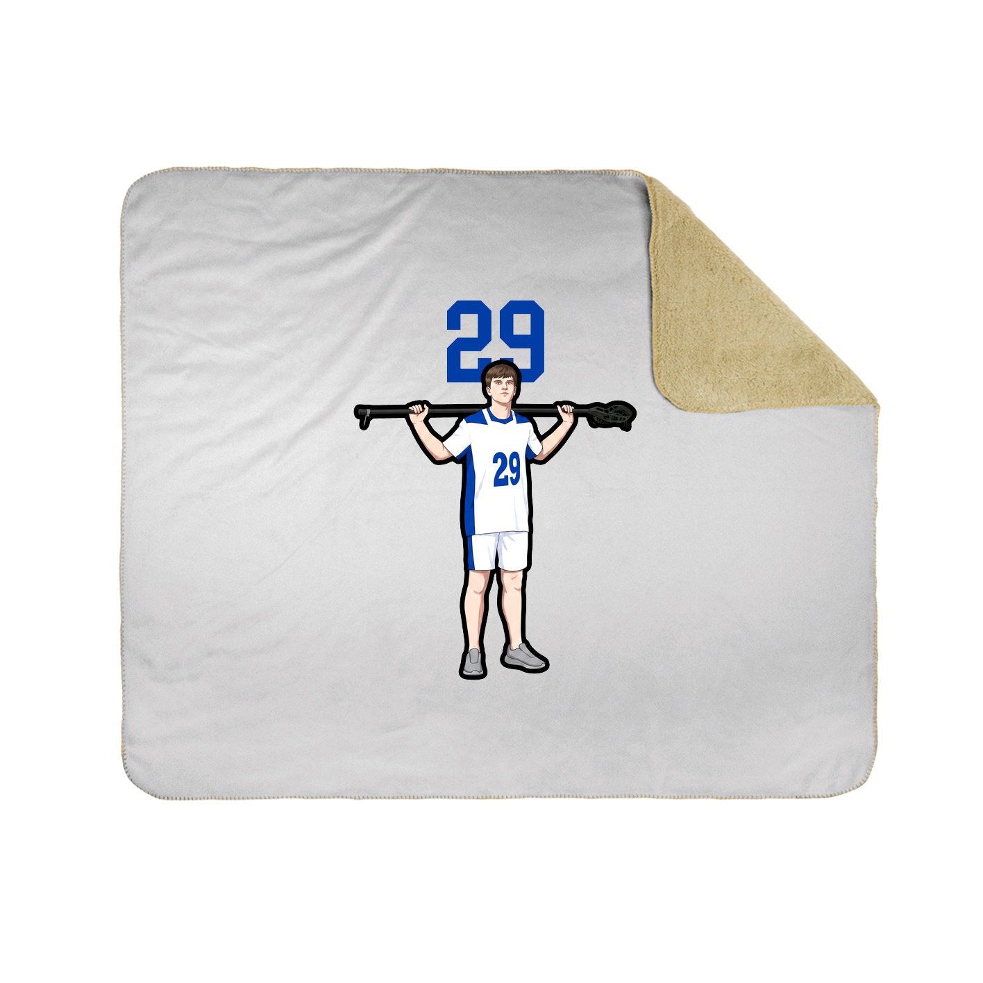 Throw Blanket — Number Top in White
