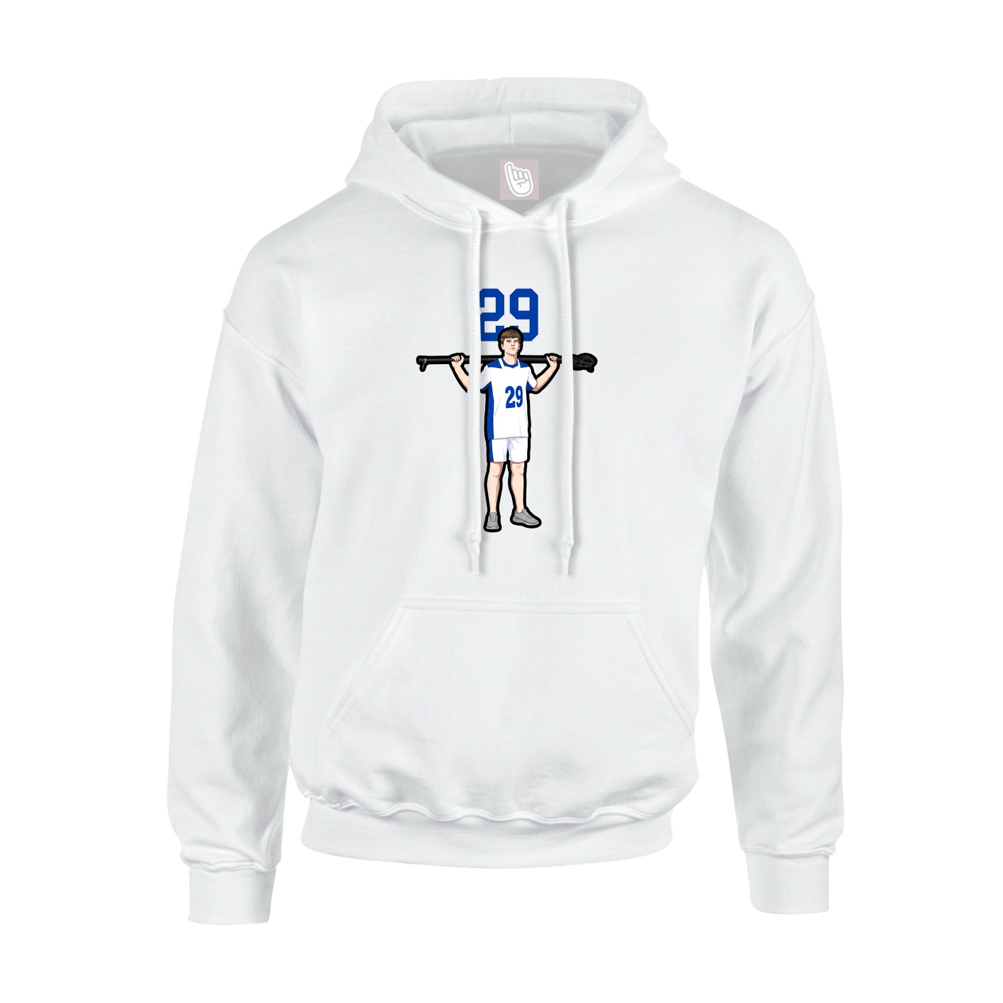 Hoodie — Number Top in White