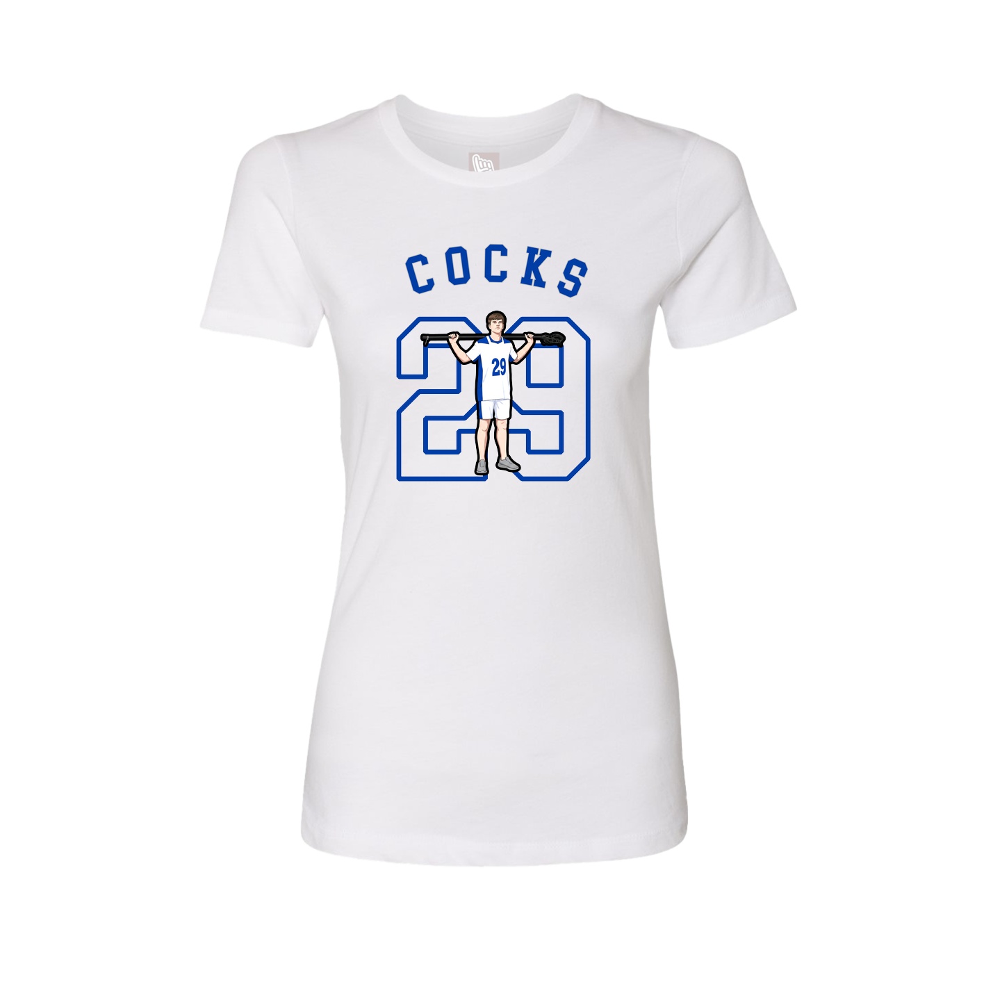 Fitted Women's Tee — Shirsey Arch in White