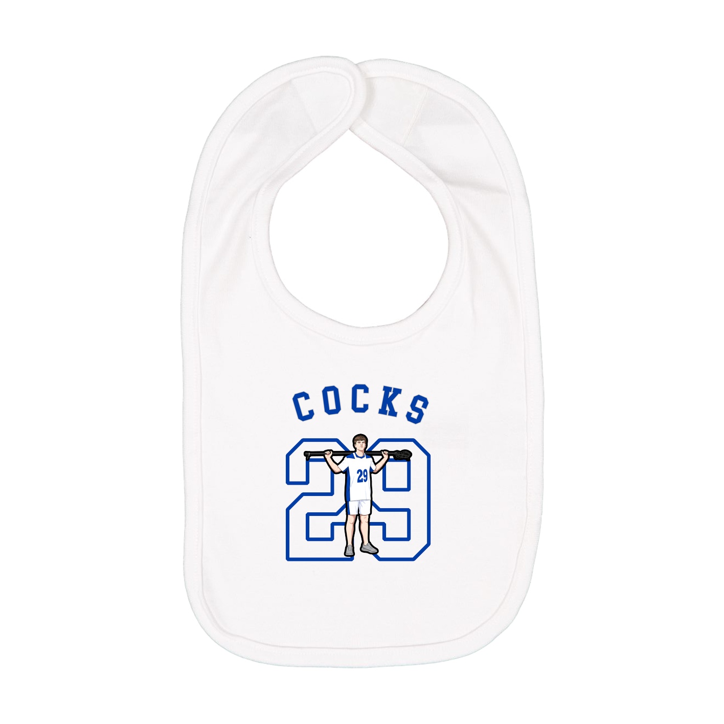 Infant Bib — Shirsey Arch in White